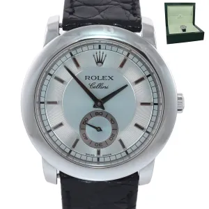 Rolex Cellini Cellinium 38mm Platinum Glacier Dial Manual 5241 Watch Box
