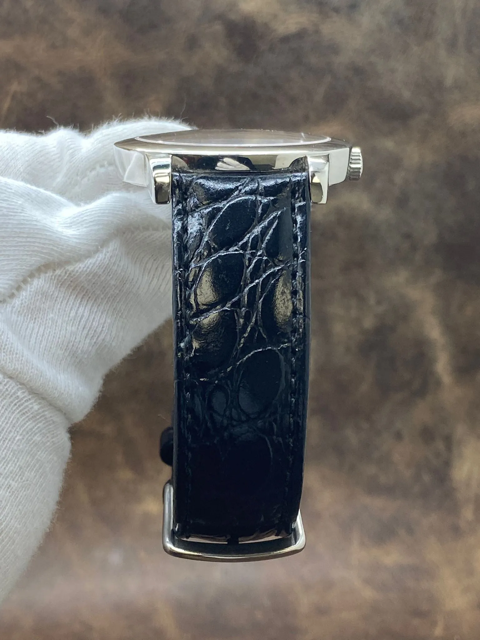 Rolex Cellini Platinum 38mm 5241 Black Dial Hand Wind Watch