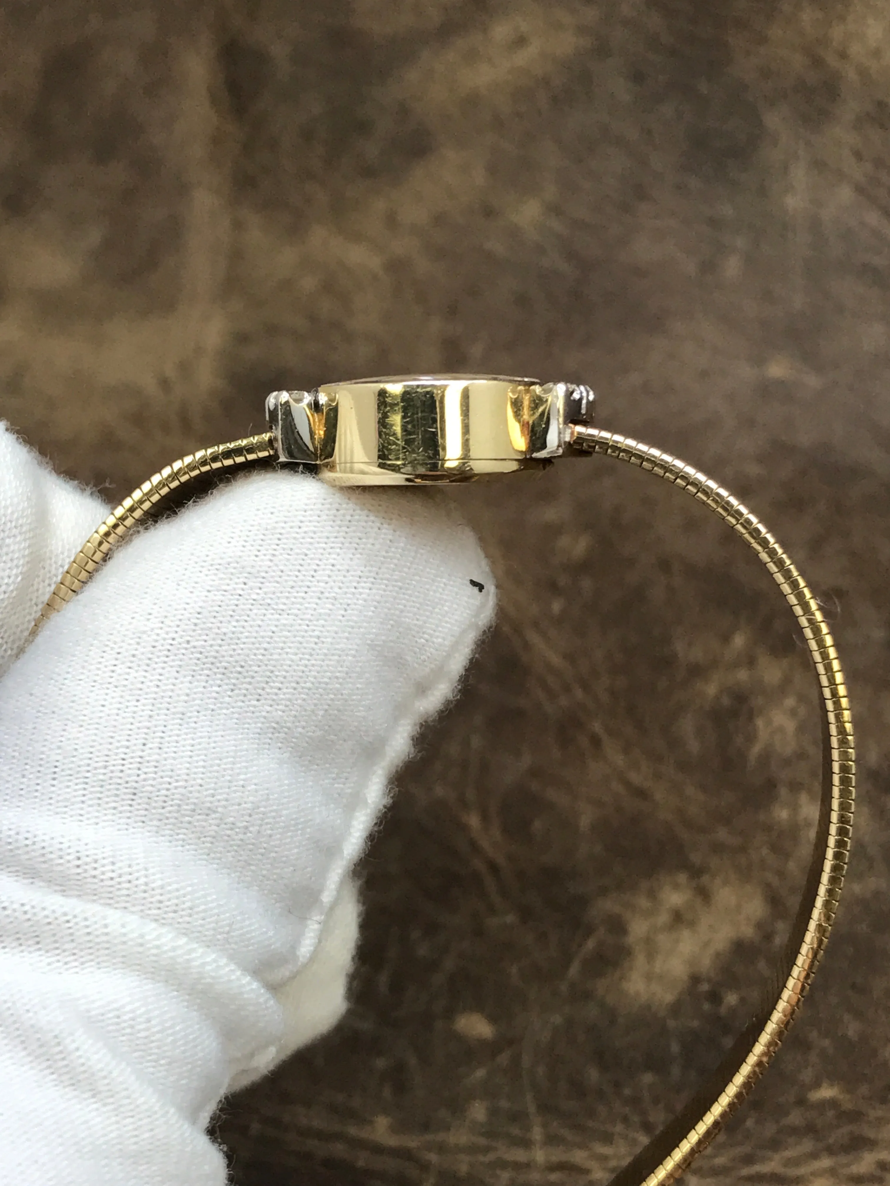 Rolex Cocktail Vintage 14k Champagne Dial Manual Wind Women's Watch