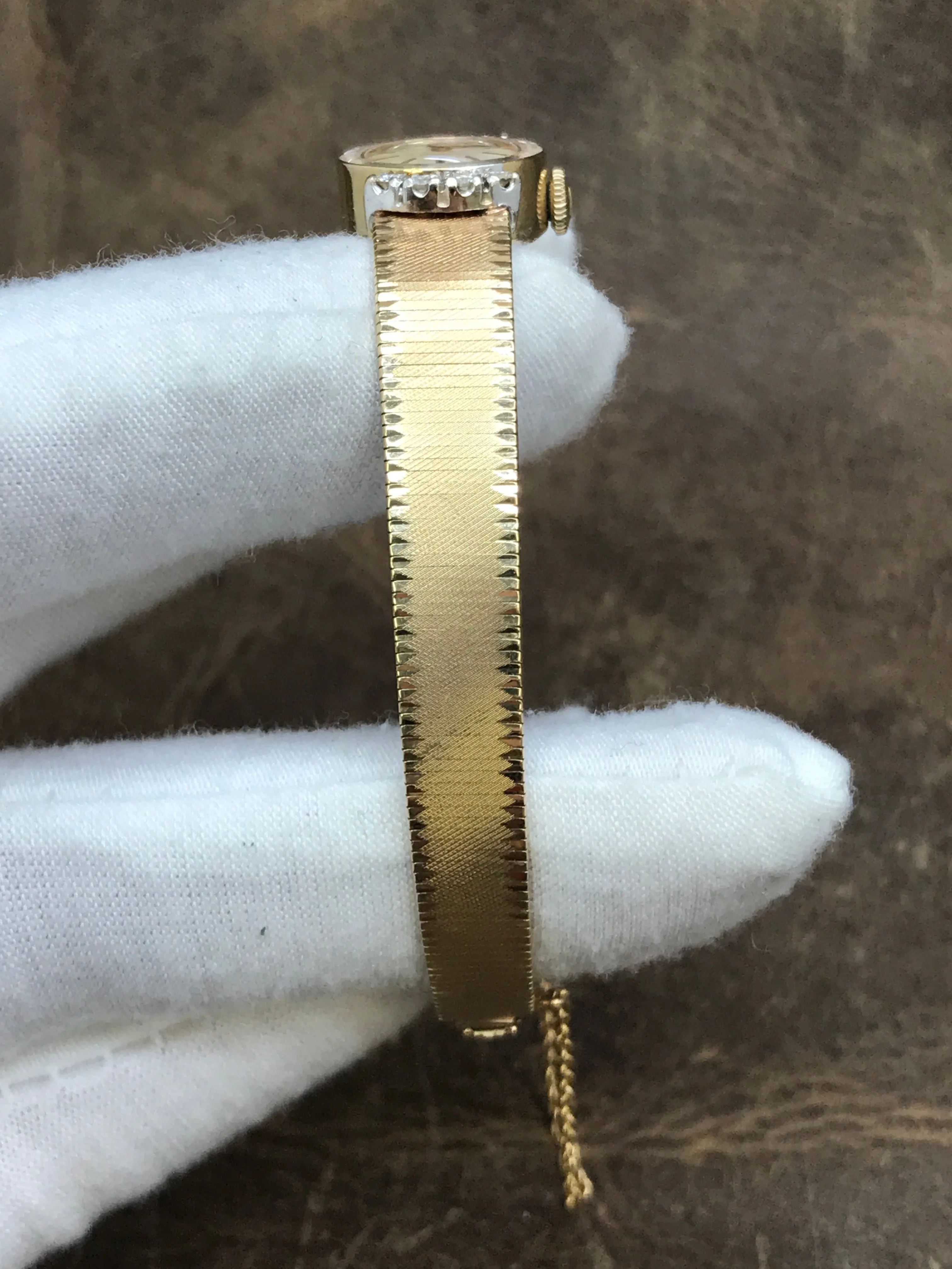 Rolex Cocktail Vintage 14k Champagne Dial Manual Wind Women's Watch
