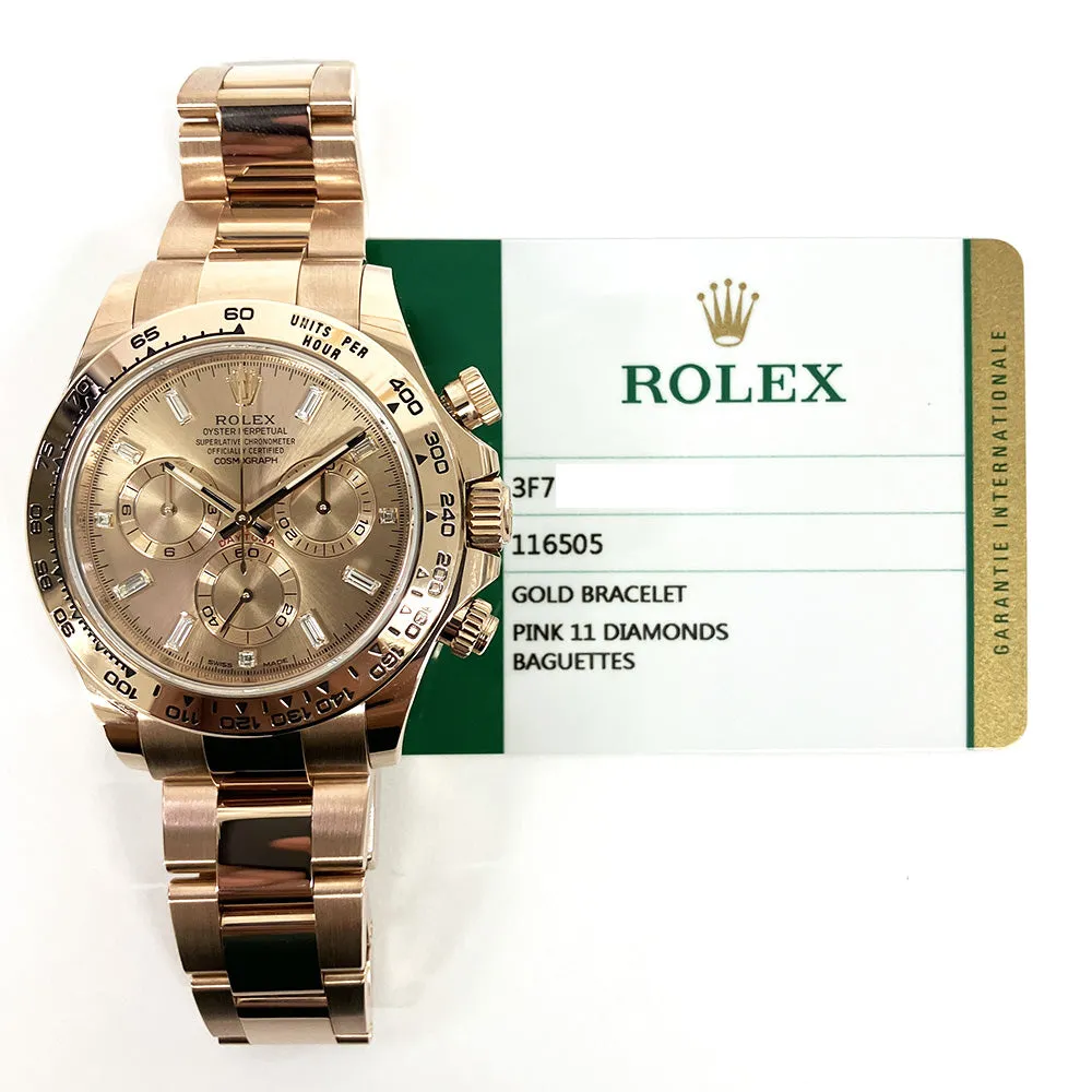 Rolex Cosmograph Daytona 116505 Pink Diamond Dial Jun 2018