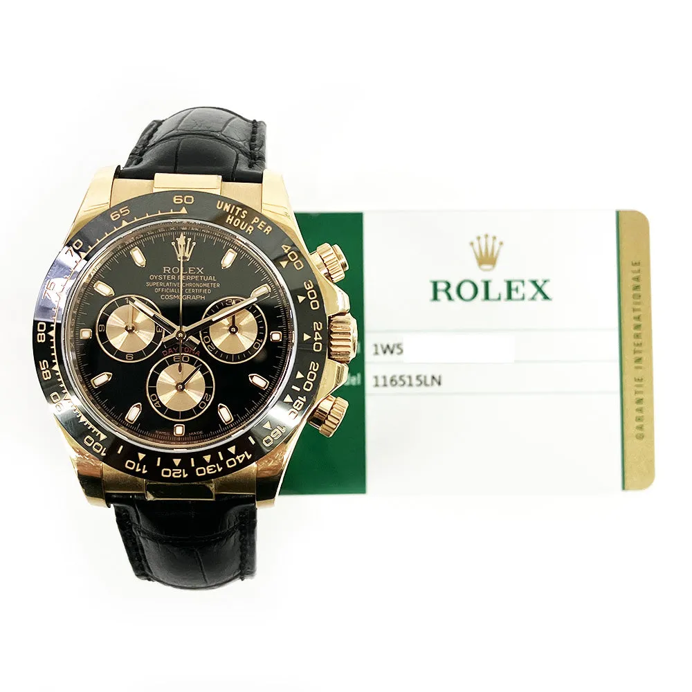 Rolex Cosmograph Daytona 116515LN Black Dial Jan 2016