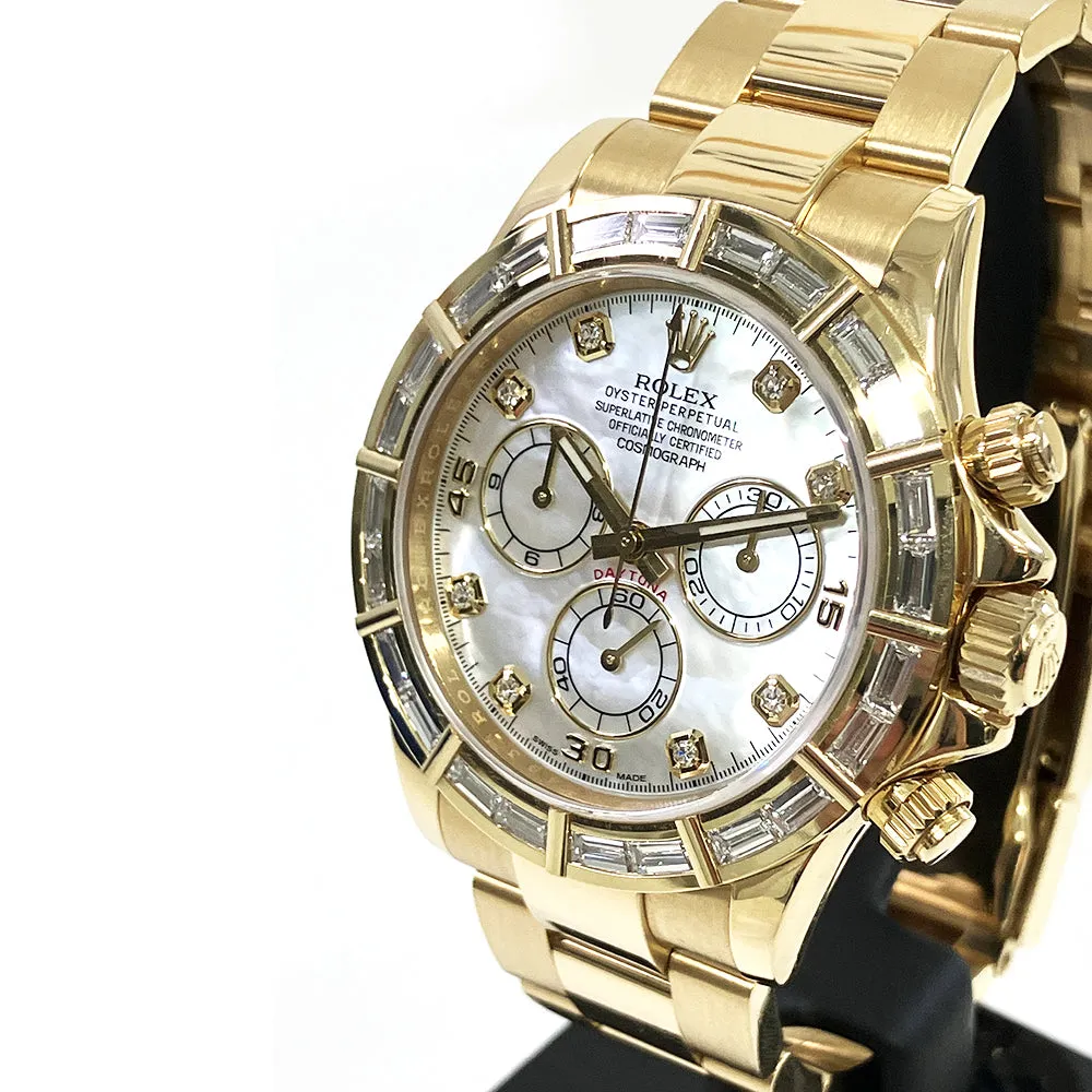 Rolex Cosmograph Daytona 116568BR White MOP Diamond Dial Sep 2011