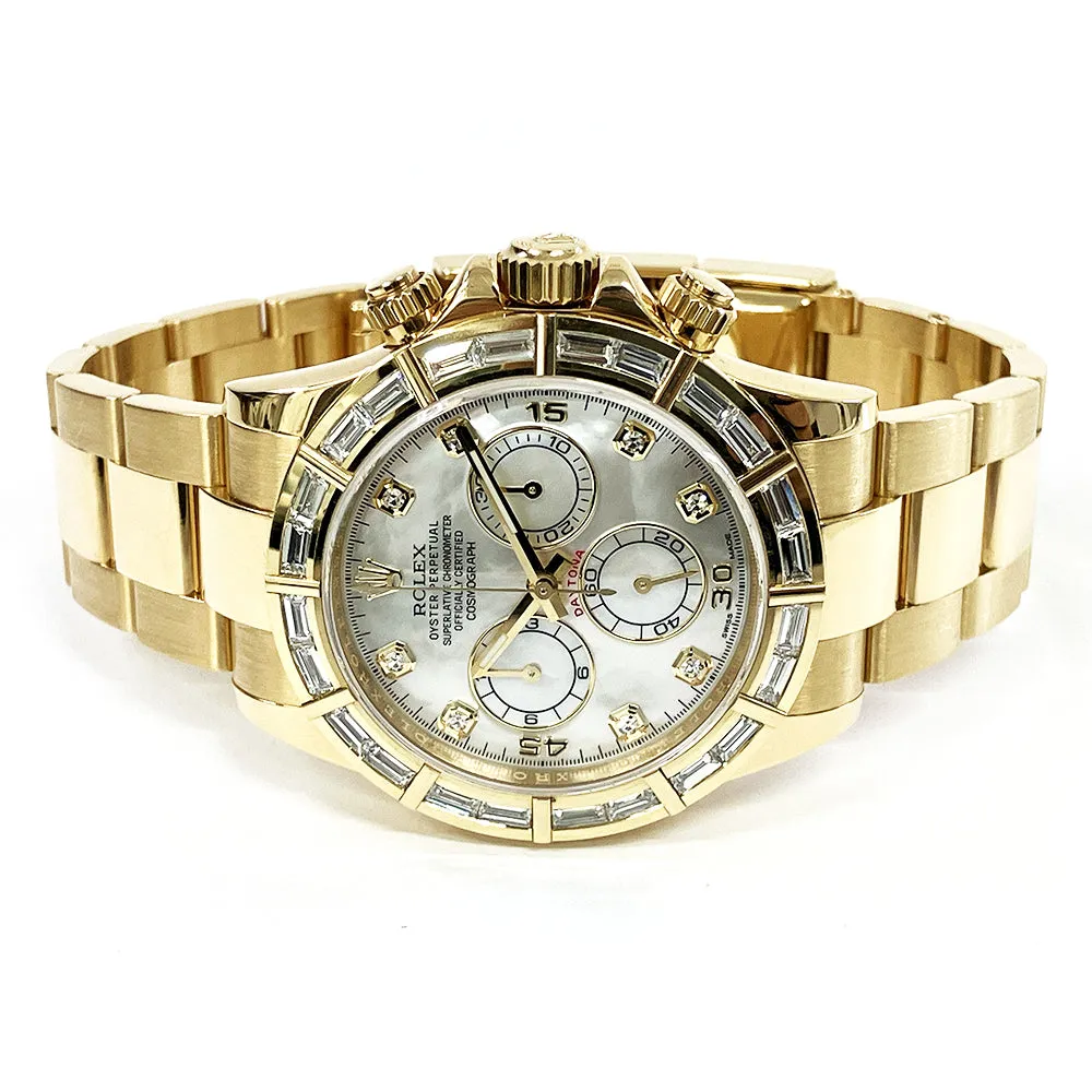 Rolex Cosmograph Daytona 116568BR White MOP Diamond Dial Sep 2011