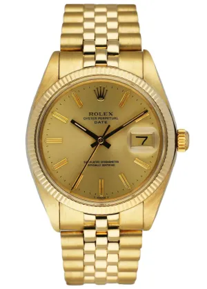Rolex Date 1501 Vintage 14k Yellow Gold Men's Watch
