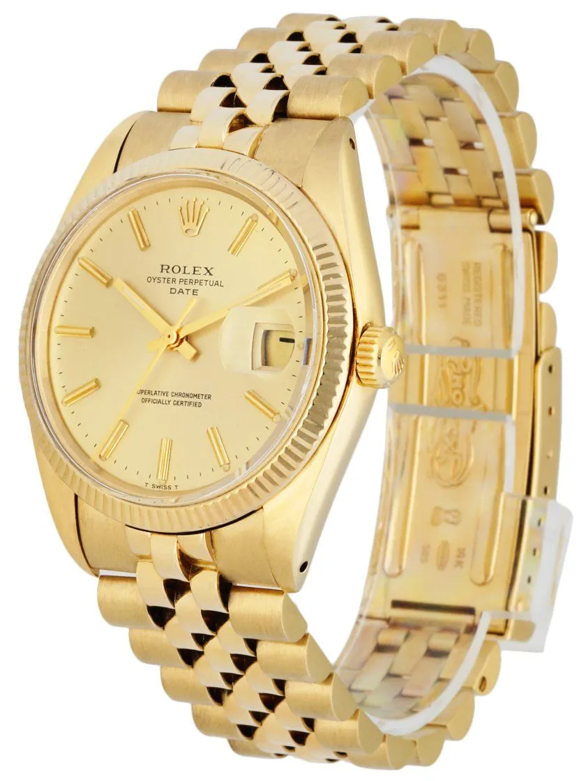 Rolex Date 1501 Vintage 14k Yellow Gold Men's Watch