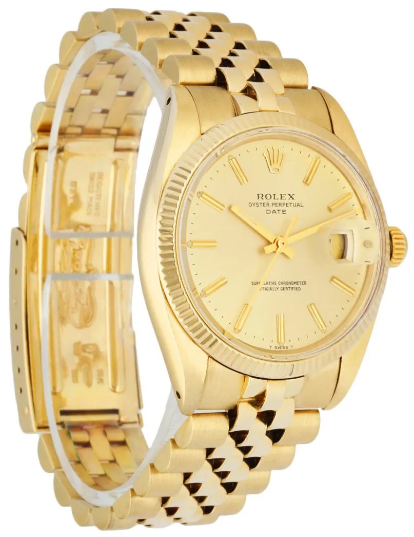Rolex Date 1501 Vintage 14k Yellow Gold Men's Watch