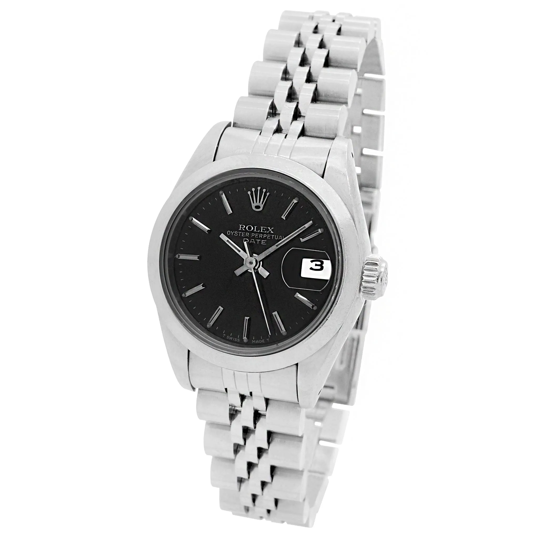 Rolex Date 26mm 69160 Black Dial Automatic Women's Watch
