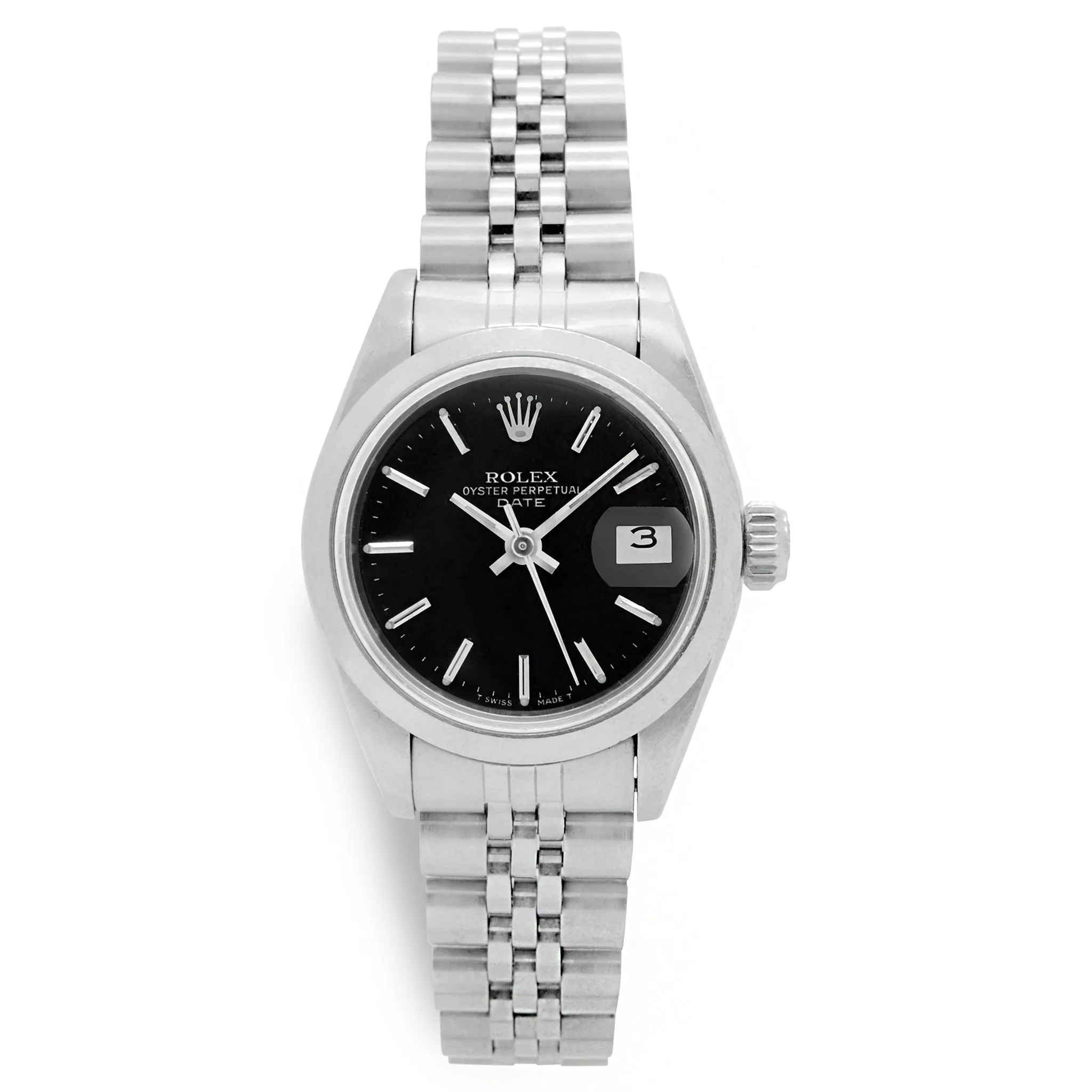 Rolex Date 26mm 69160 Black Dial Automatic Women's Watch