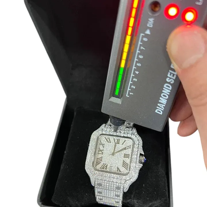 Rolex Date-Just Moissanite Diamond Watch  W 271
