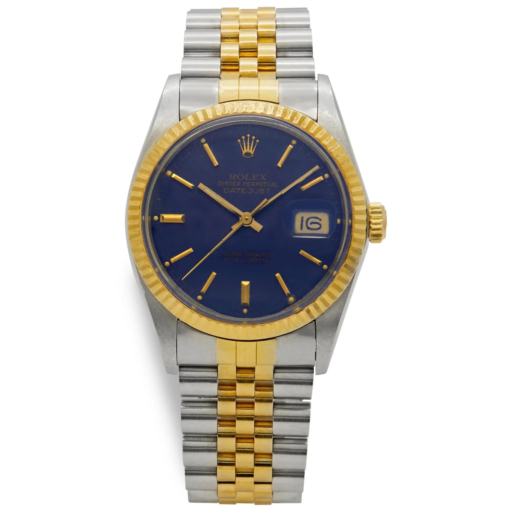 Rolex Datejust 16013 Blue Dial Automatic Watch