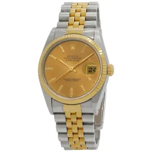 Rolex Datejust 16233 Gold Dial Automatic Watch