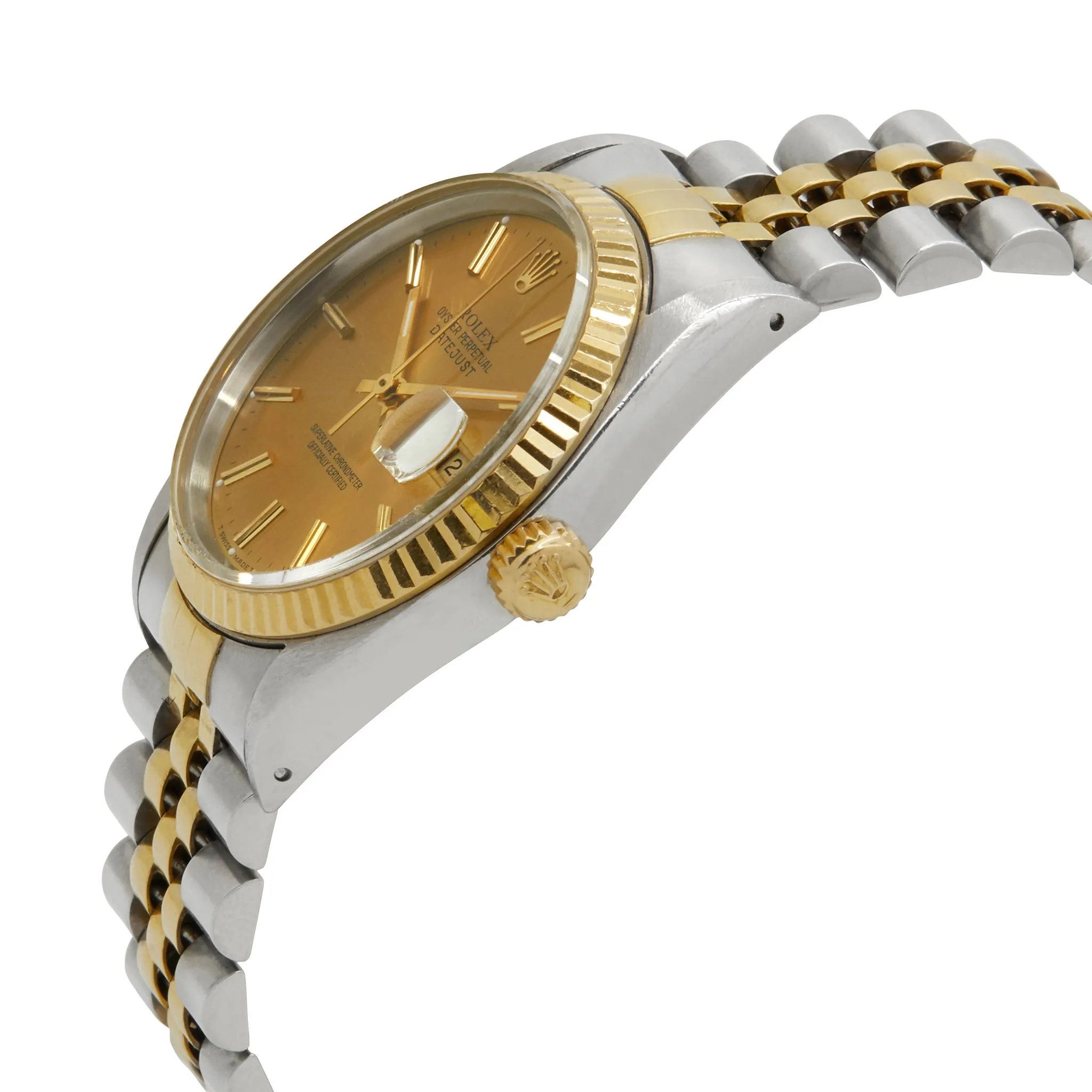 Rolex Datejust 16233 Gold Dial Automatic Watch