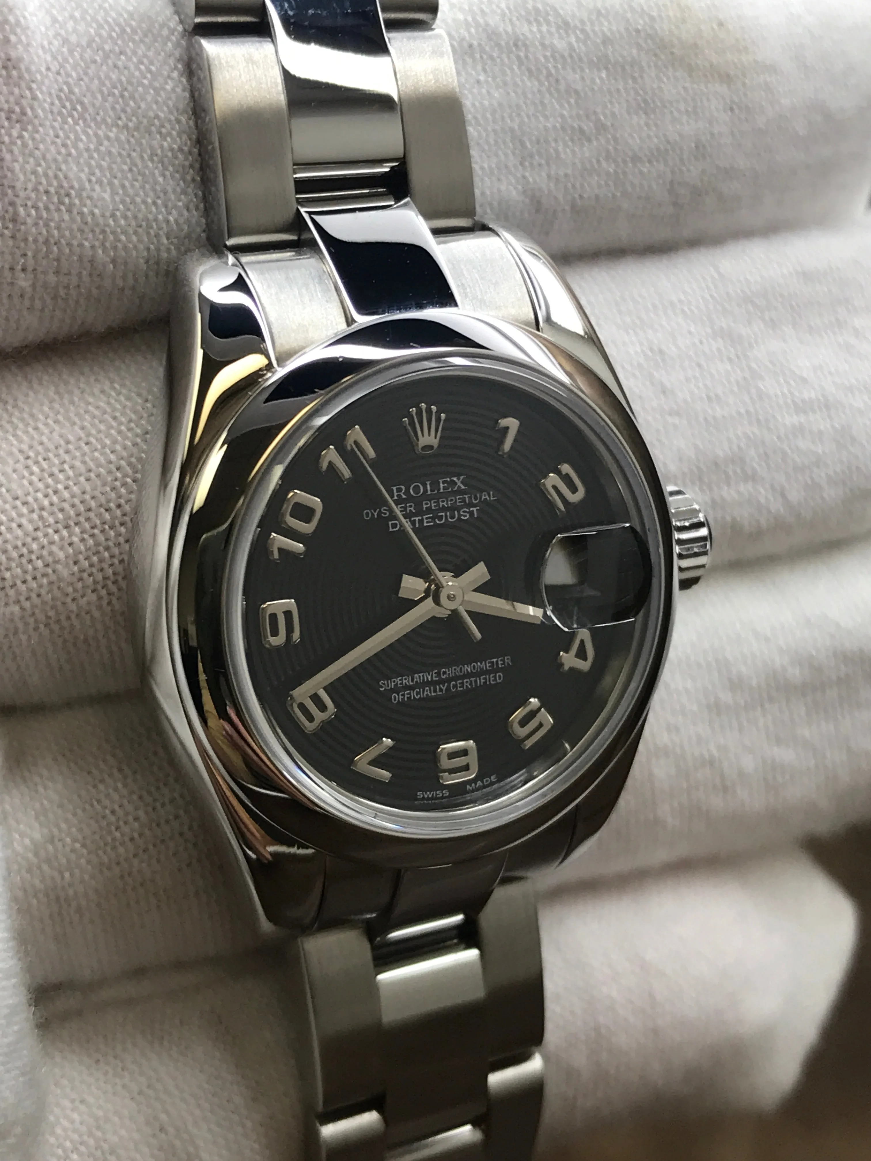 Rolex Datejust 26mm 179160 Black Dial Automatic Women's Watch