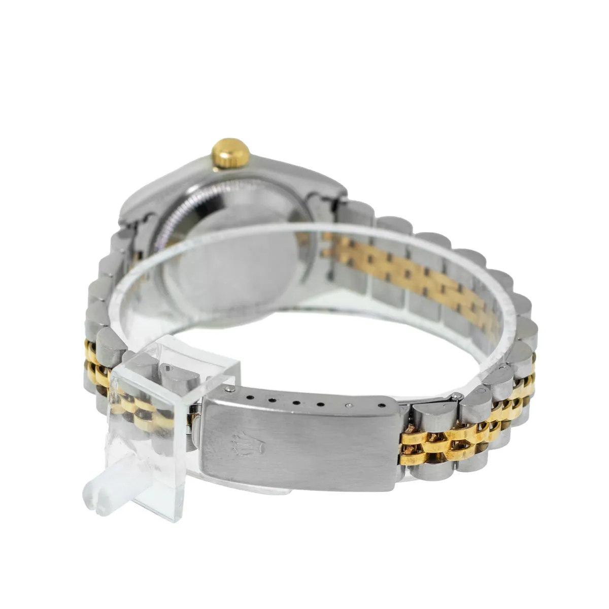 Rolex Datejust 26mm Yellow Gold Steel Champagne Diamond Dial & Fluted Bezel 69173