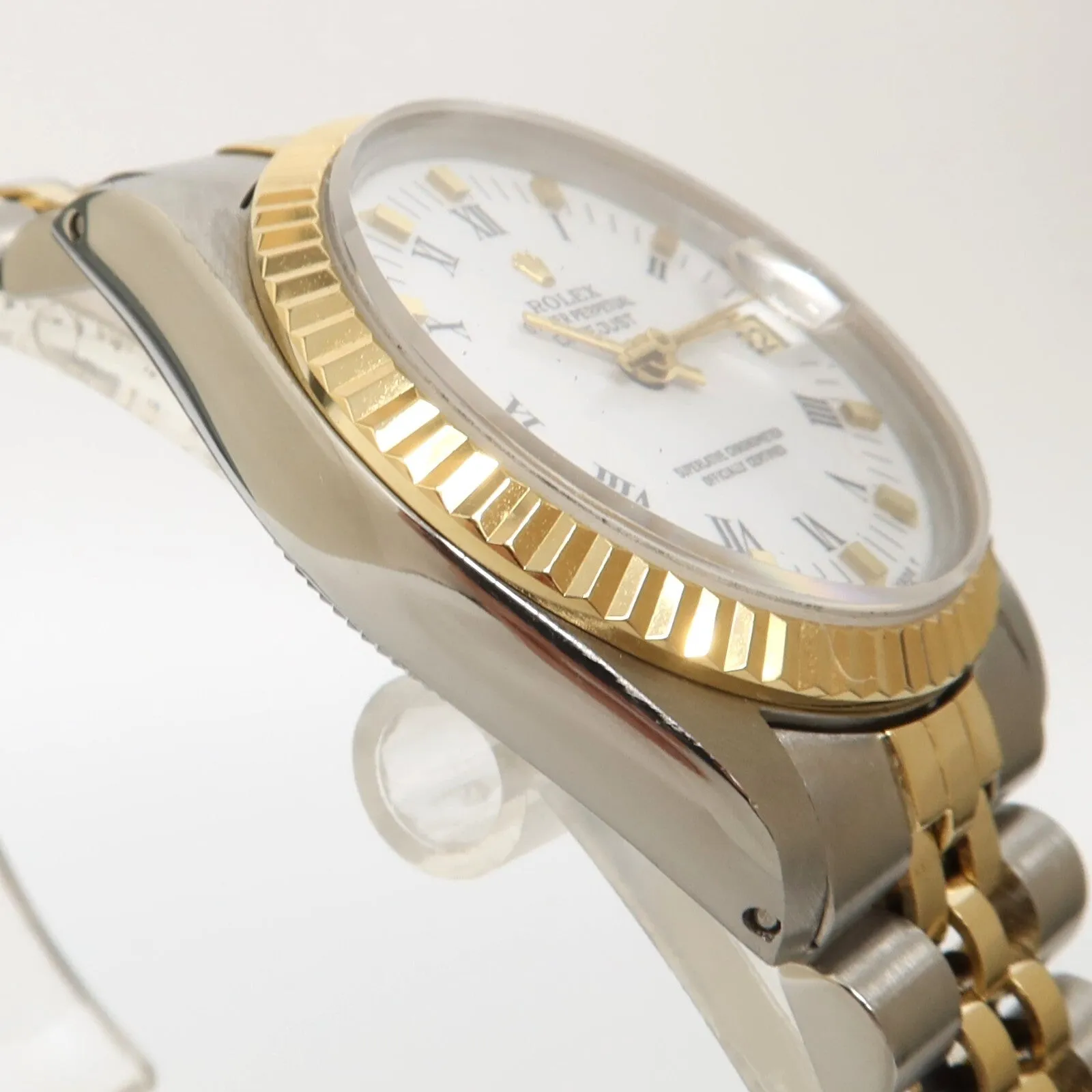 Rolex Datejust 31 18kt Yellow Gold & Stainless Steel White Dial Jubilee 68273