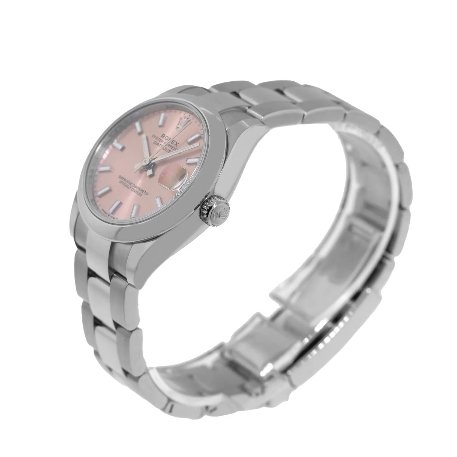 Rolex Datejust 31mm Stainless Steel Pink Index Dial & Smooth Bezel 278240