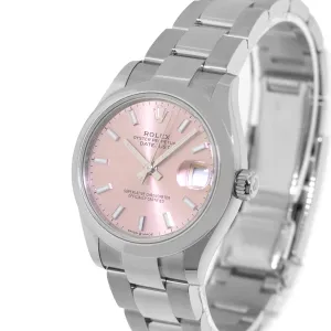 Rolex Datejust 31mm Stainless Steel Pink Index Dial & Smooth Bezel 278240