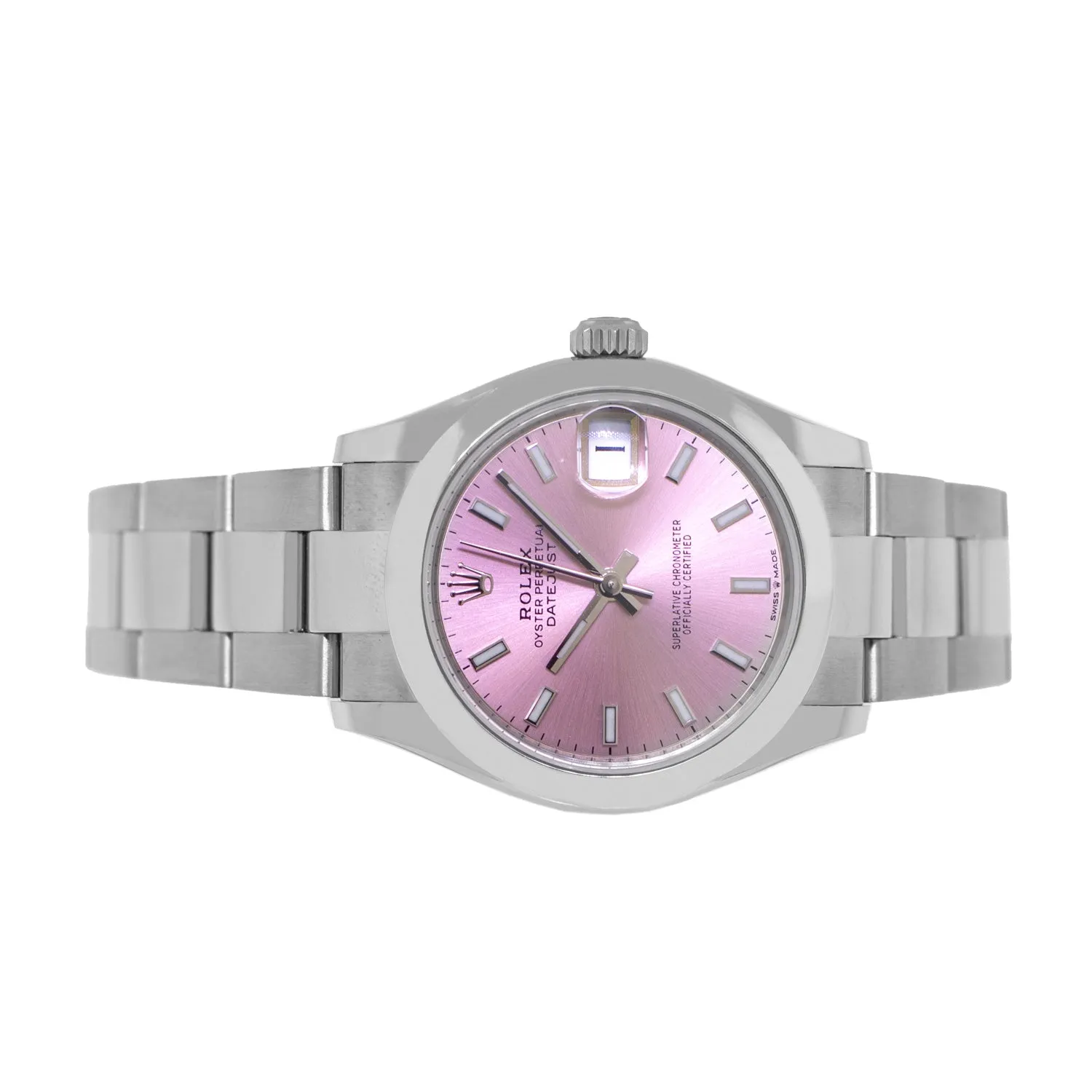 Rolex Datejust 31mm Stainless Steel Pink Index Dial & Smooth Bezel 278240