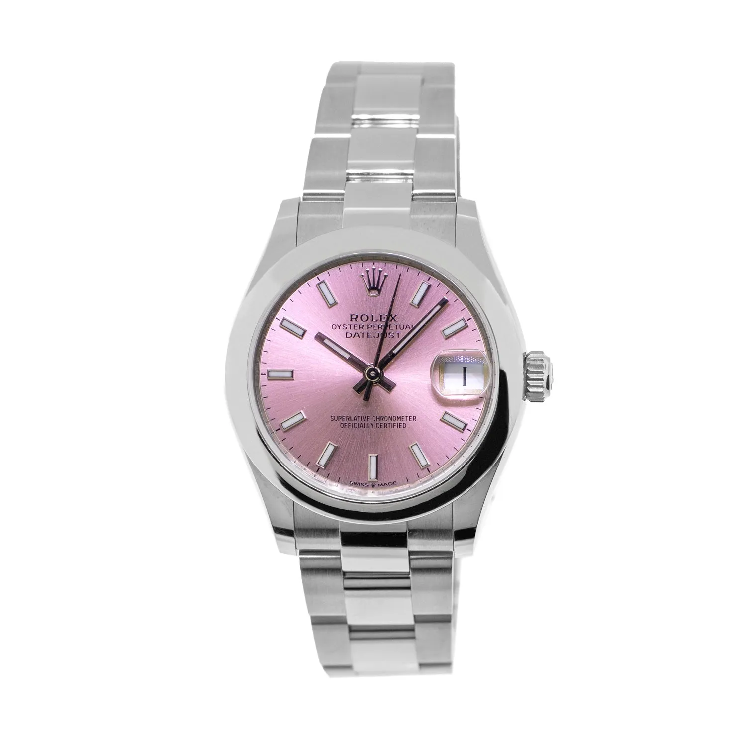 Rolex Datejust 31mm Stainless Steel Pink Index Dial & Smooth Bezel 278240