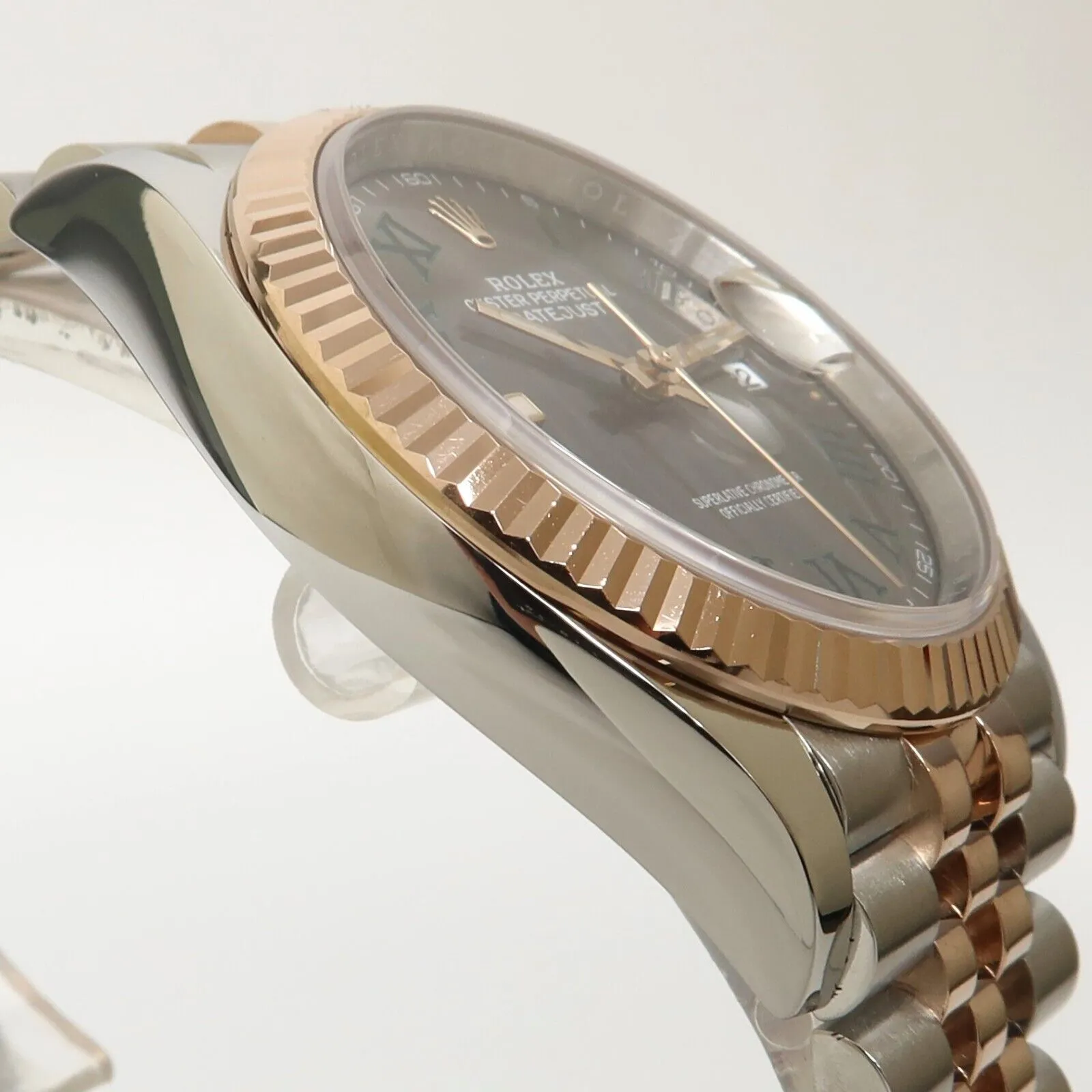 Rolex Datejust 36 18kt Rose Gold & Stainless Steel Wimbledon Dial Jubilee 126231