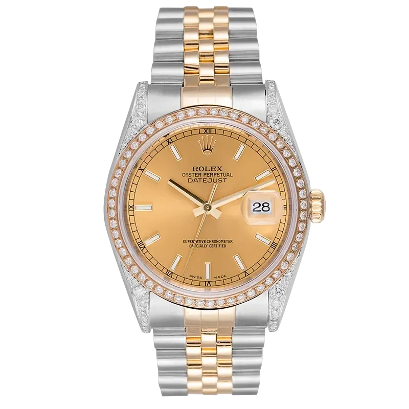 Rolex Datejust 36 Bi-Metal Jubilee Diamond Set Custom Watch 116203
