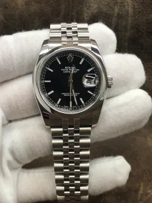 Rolex Datejust 36mm 116200 Black Dial Automatic Watch