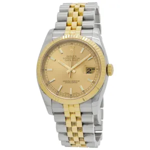 Rolex Datejust 36mm 116233 Champagne Dial Automatic Watch