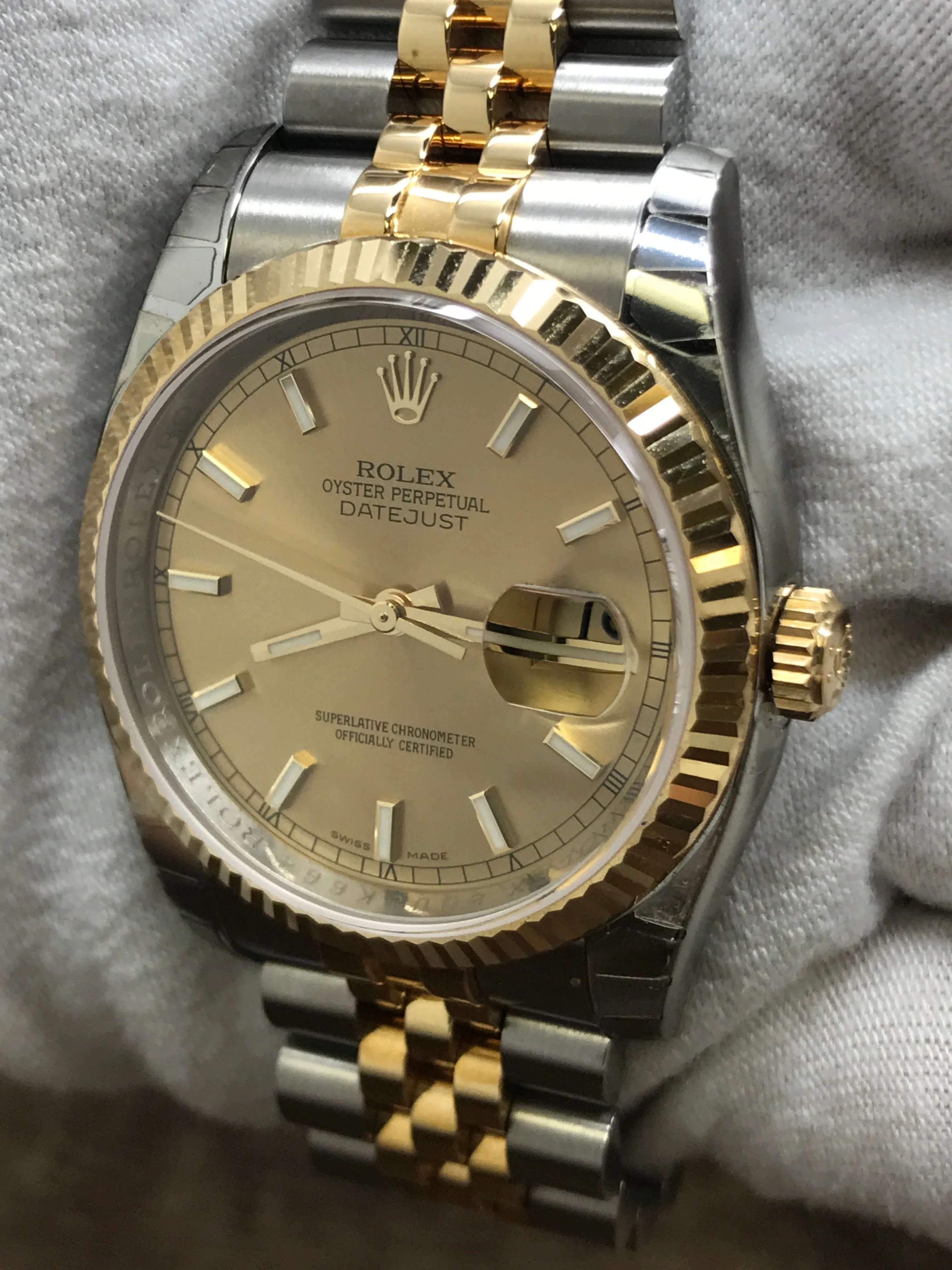 Rolex Datejust 36mm 116233 Champagne Dial Automatic Watch