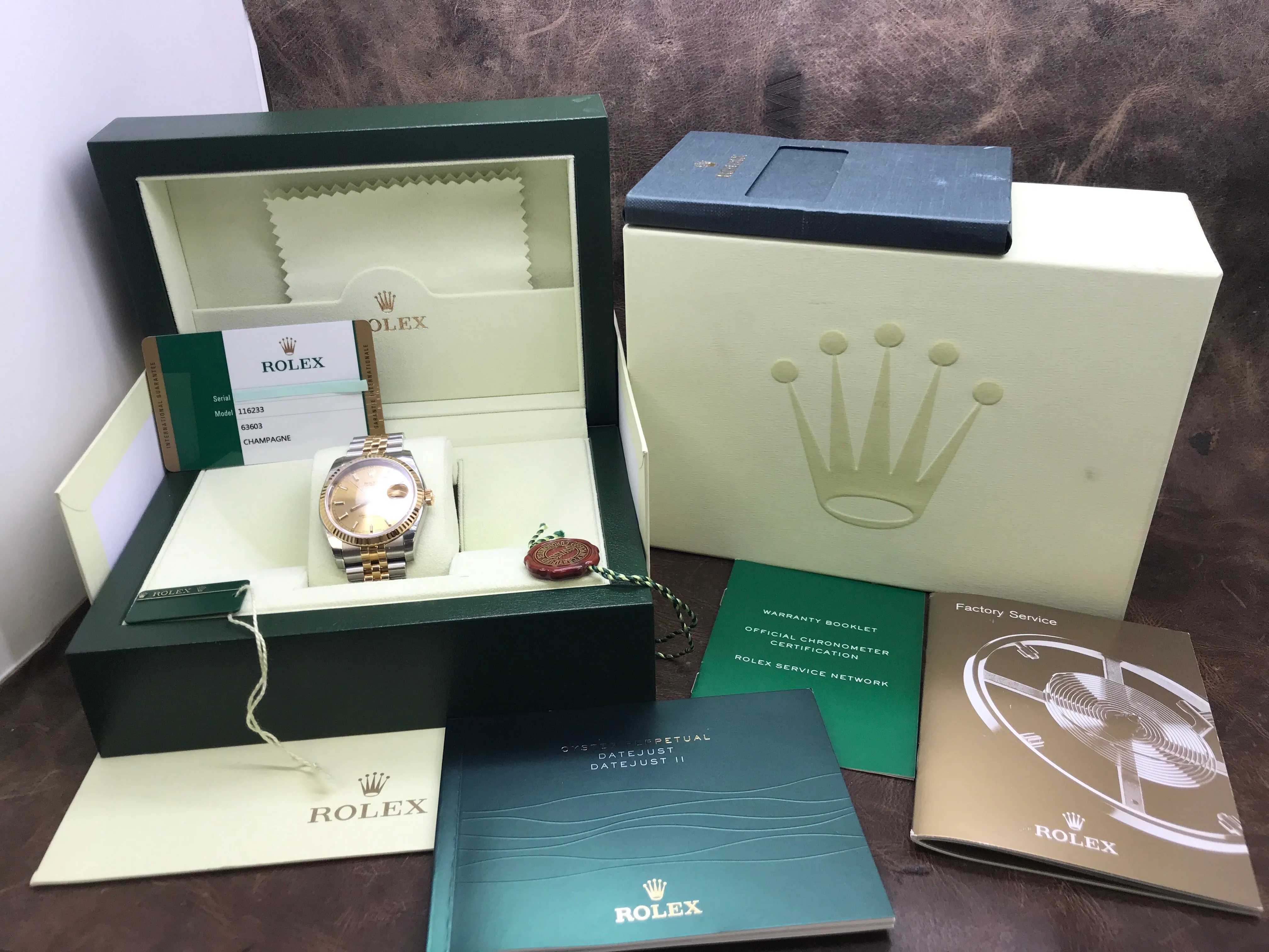 Rolex Datejust 36mm 116233 Champagne Dial Automatic Watch