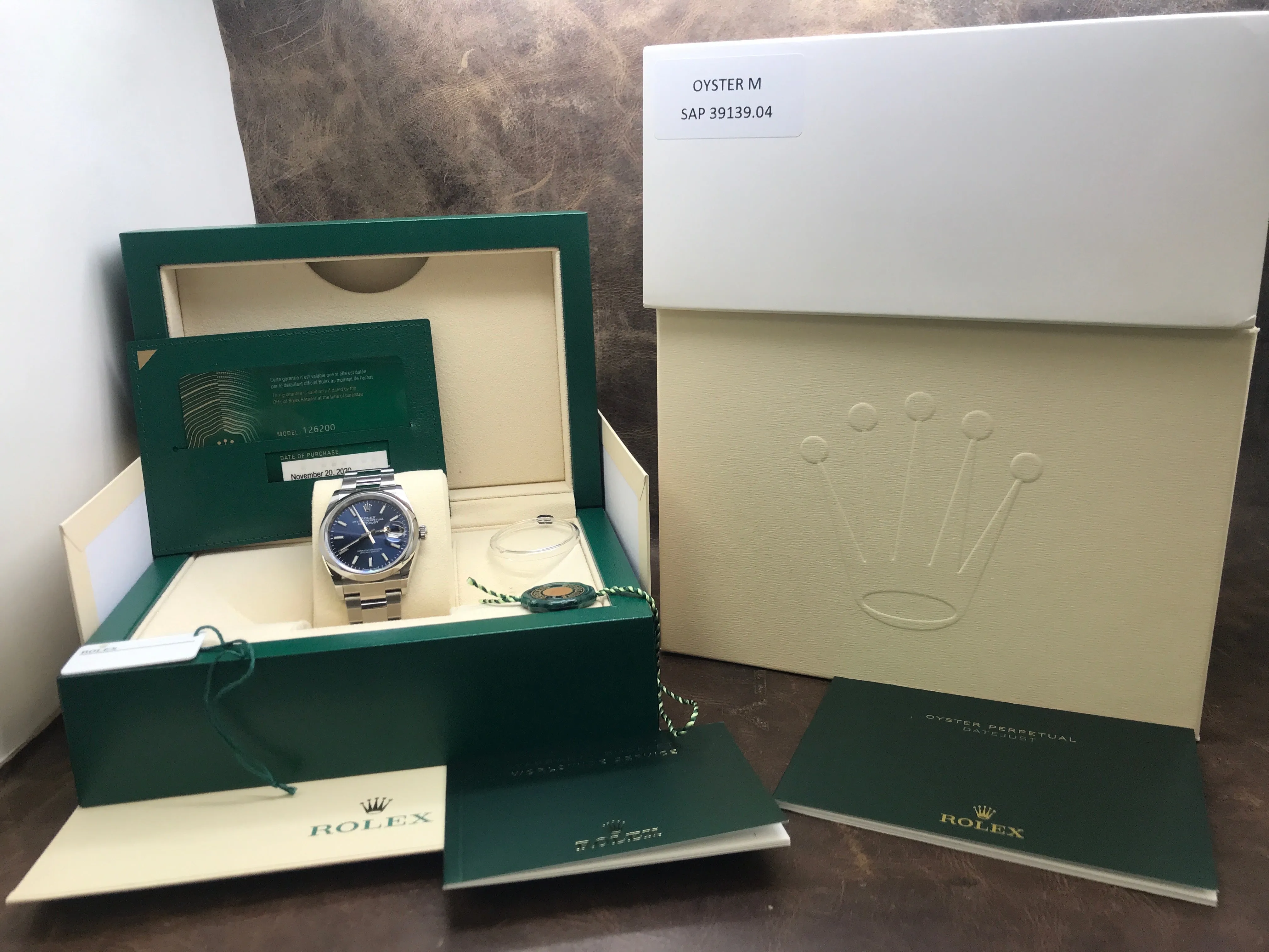 Rolex Datejust 36mm 126200 Blue Dial Automatic Watch