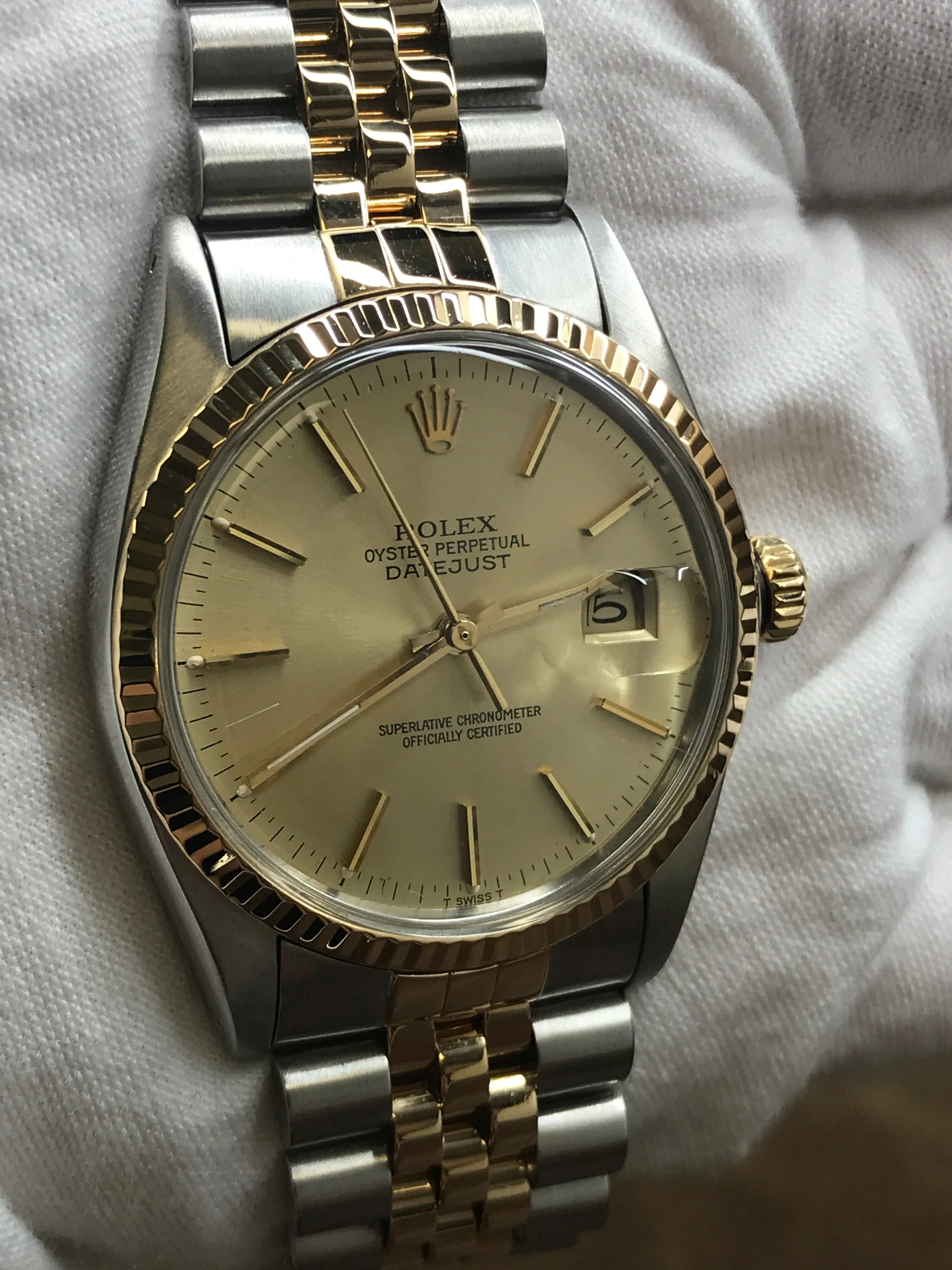 Rolex Datejust 36mm 16013 Champagne Dial Automatic Watch