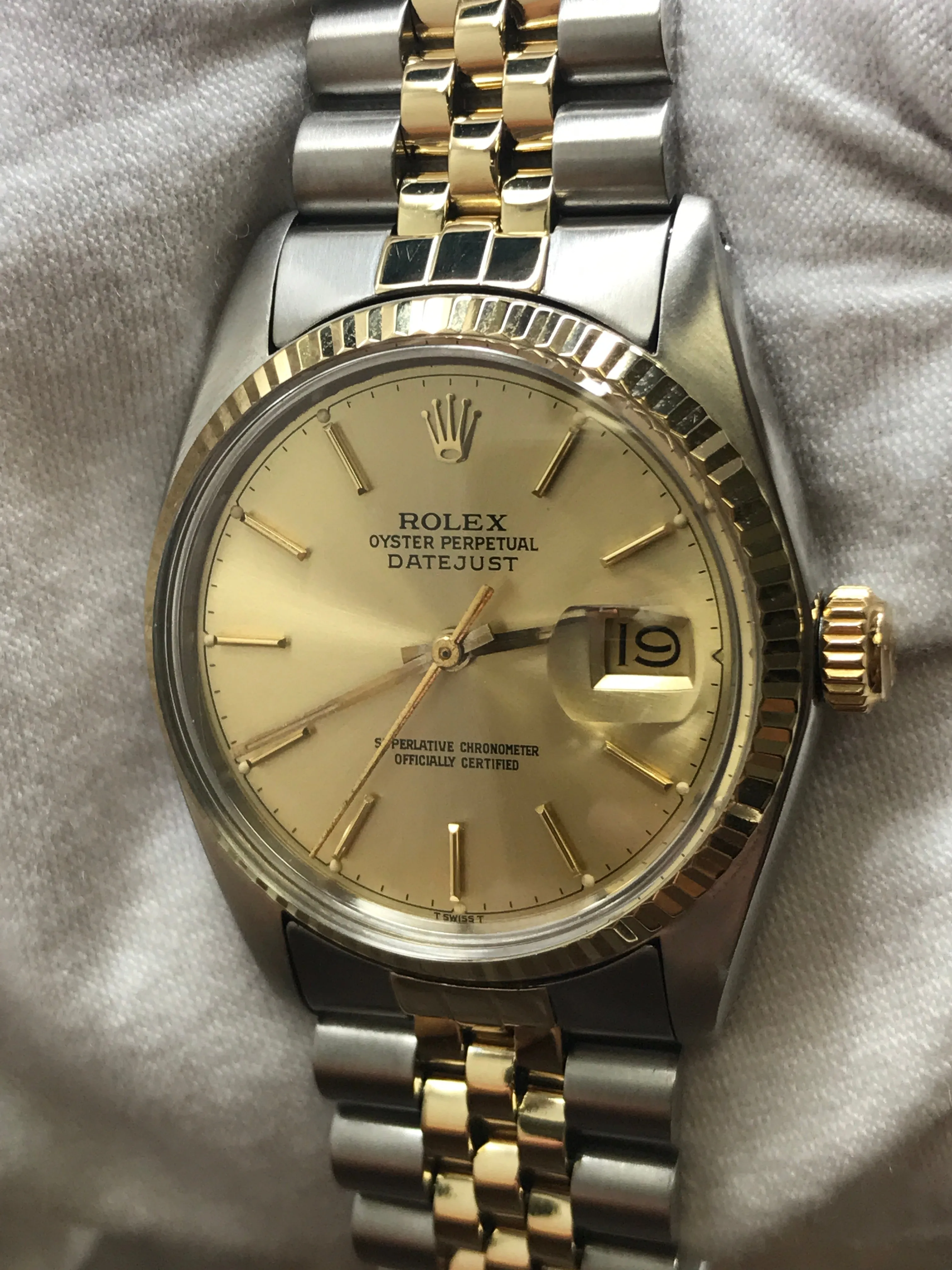 Rolex Datejust 36mm 16013 Champagne Dial Automatic Watch
