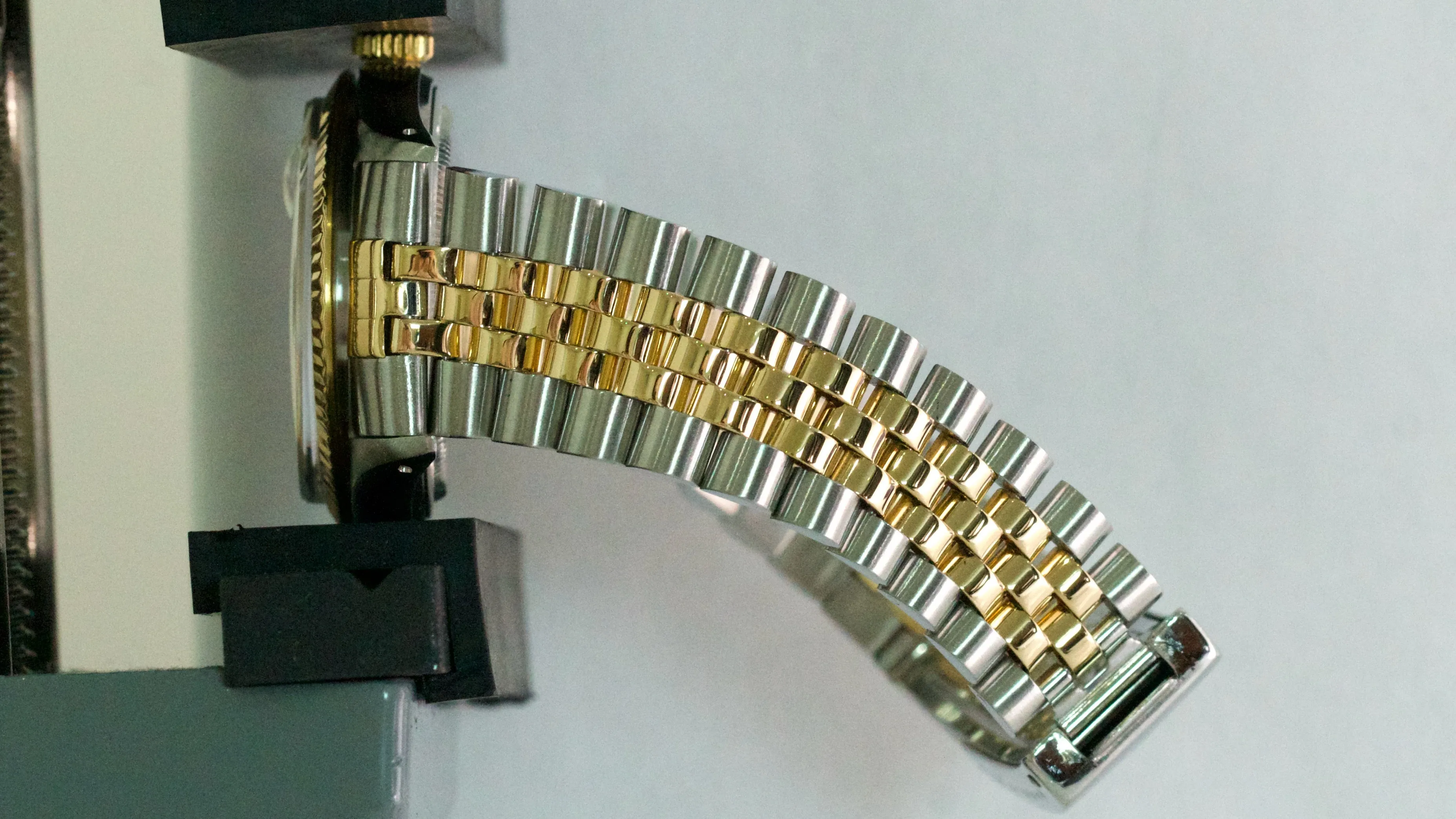 Rolex DateJust 36mm SILVER 18K Yellow Gold Fluted Stainless Steel JUBILEE 16013