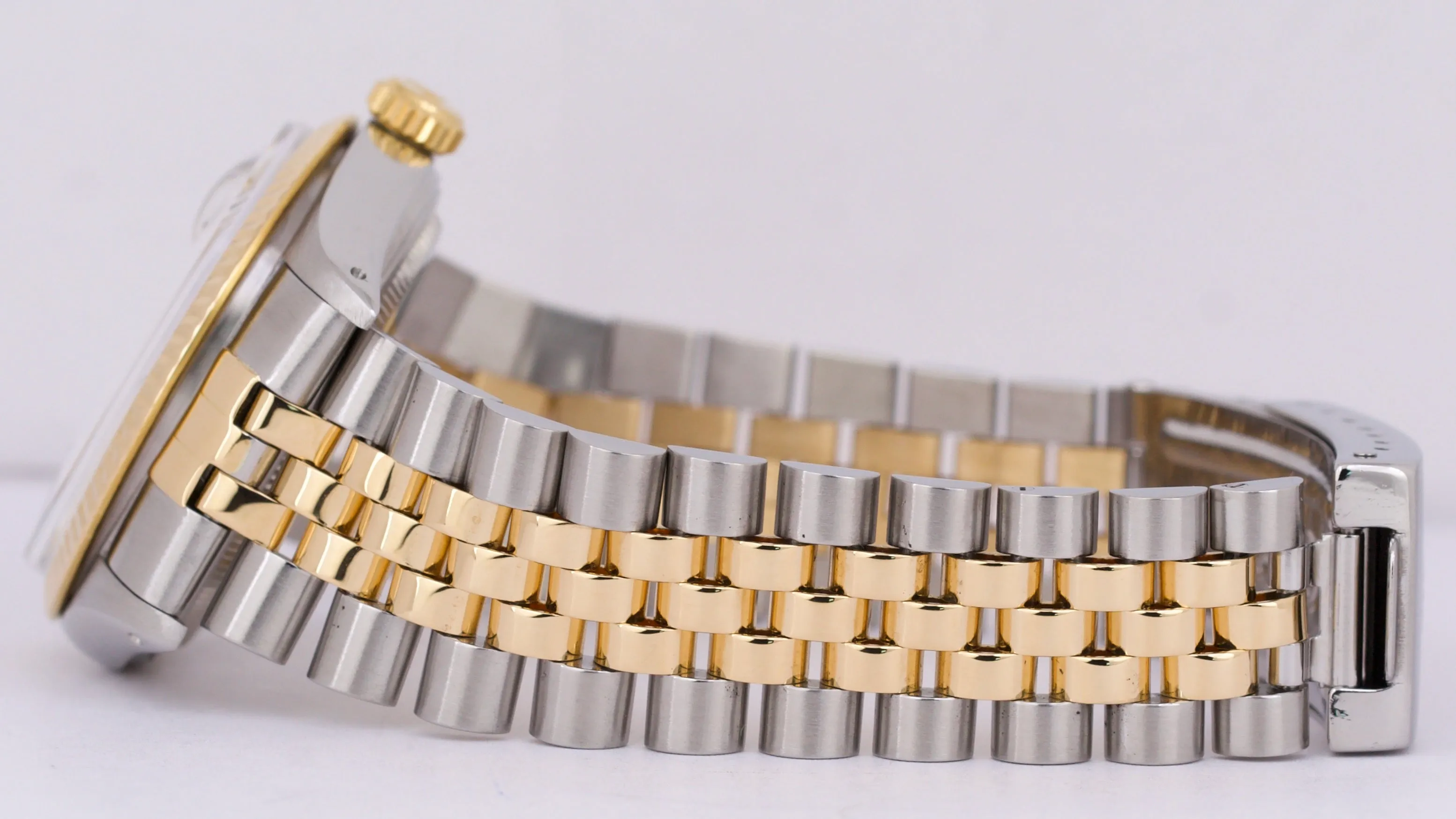 Rolex DateJust 36mm SILVER 18K Yellow Gold Fluted Stainless Steel JUBILEE 16013