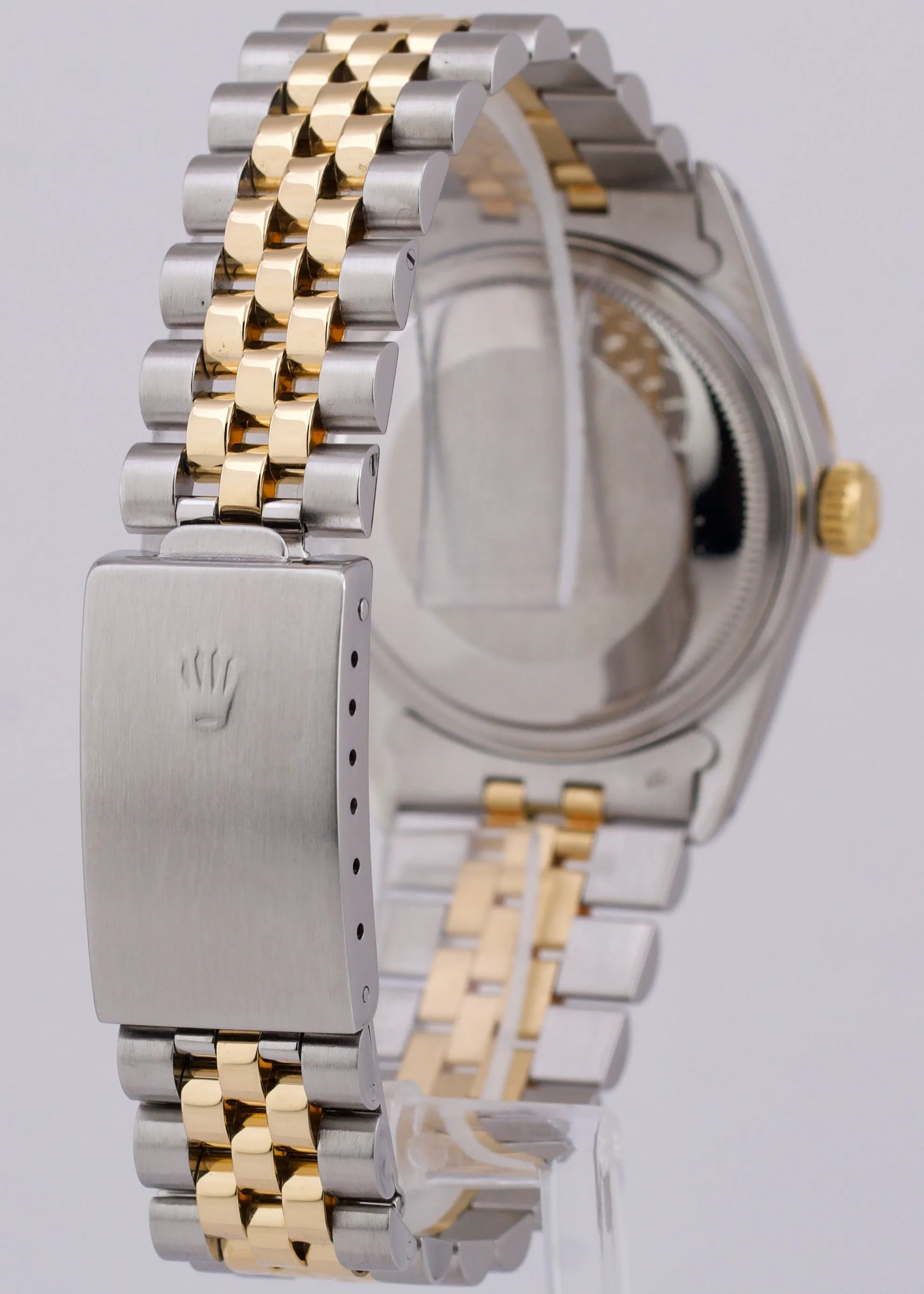 Rolex DateJust 36mm SILVER 18K Yellow Gold Fluted Stainless Steel JUBILEE 16013