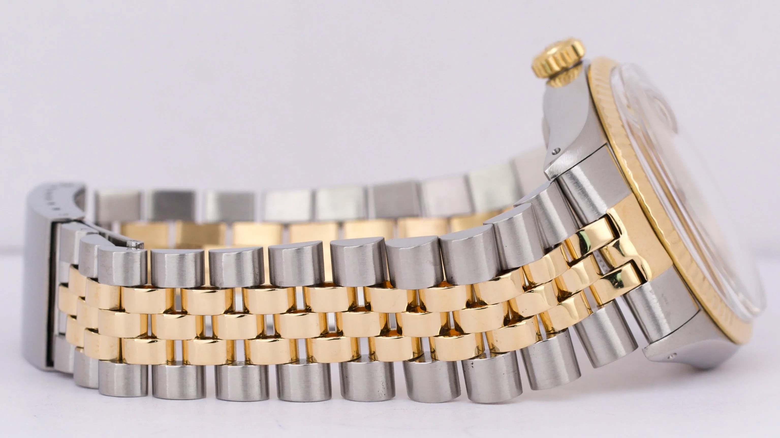 Rolex DateJust 36mm SILVER 18K Yellow Gold Fluted Stainless Steel JUBILEE 16013