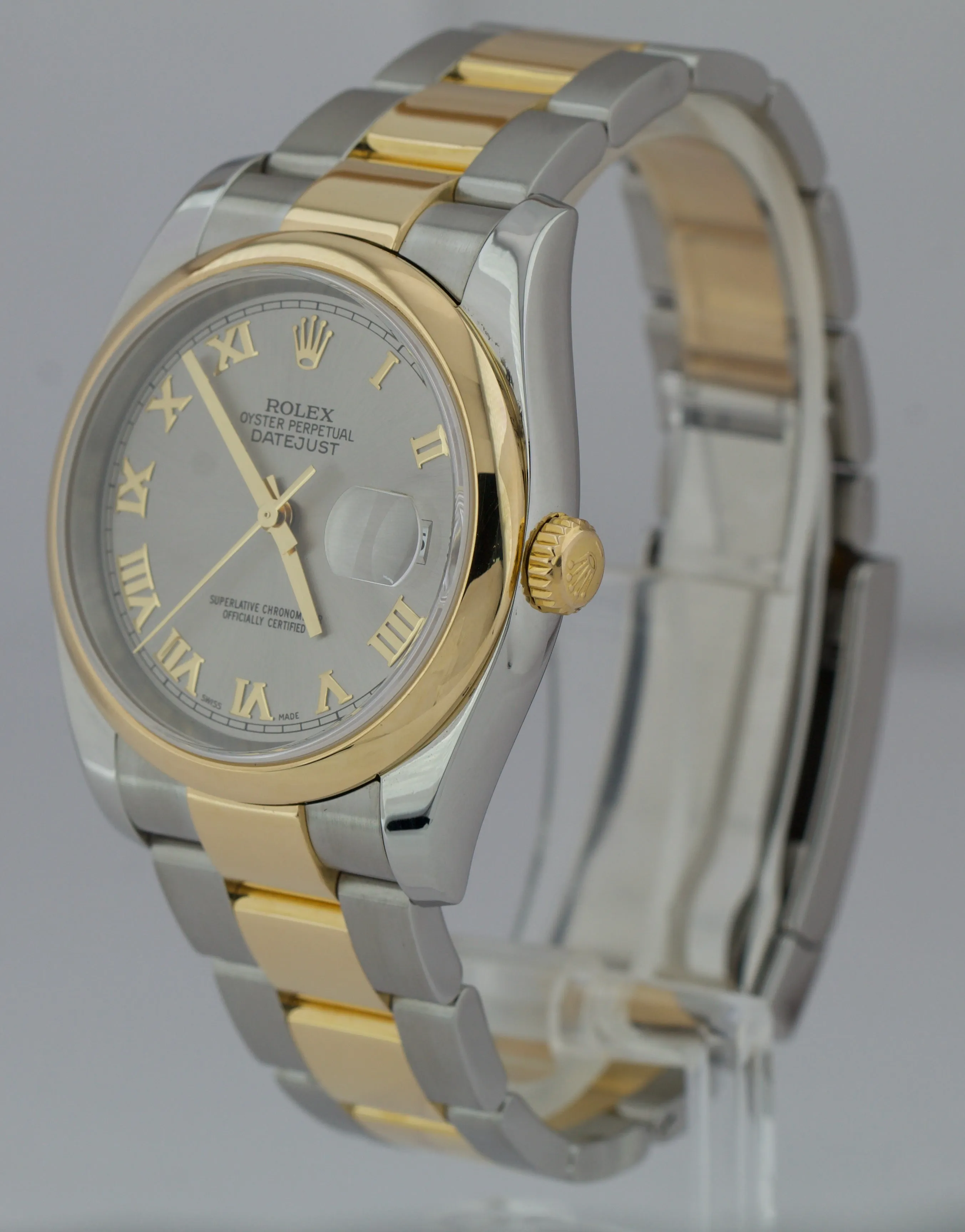 Rolex DateJust 36mm Two-Tone Gold Silver Stainless Champagne 116203 Oyster Watch