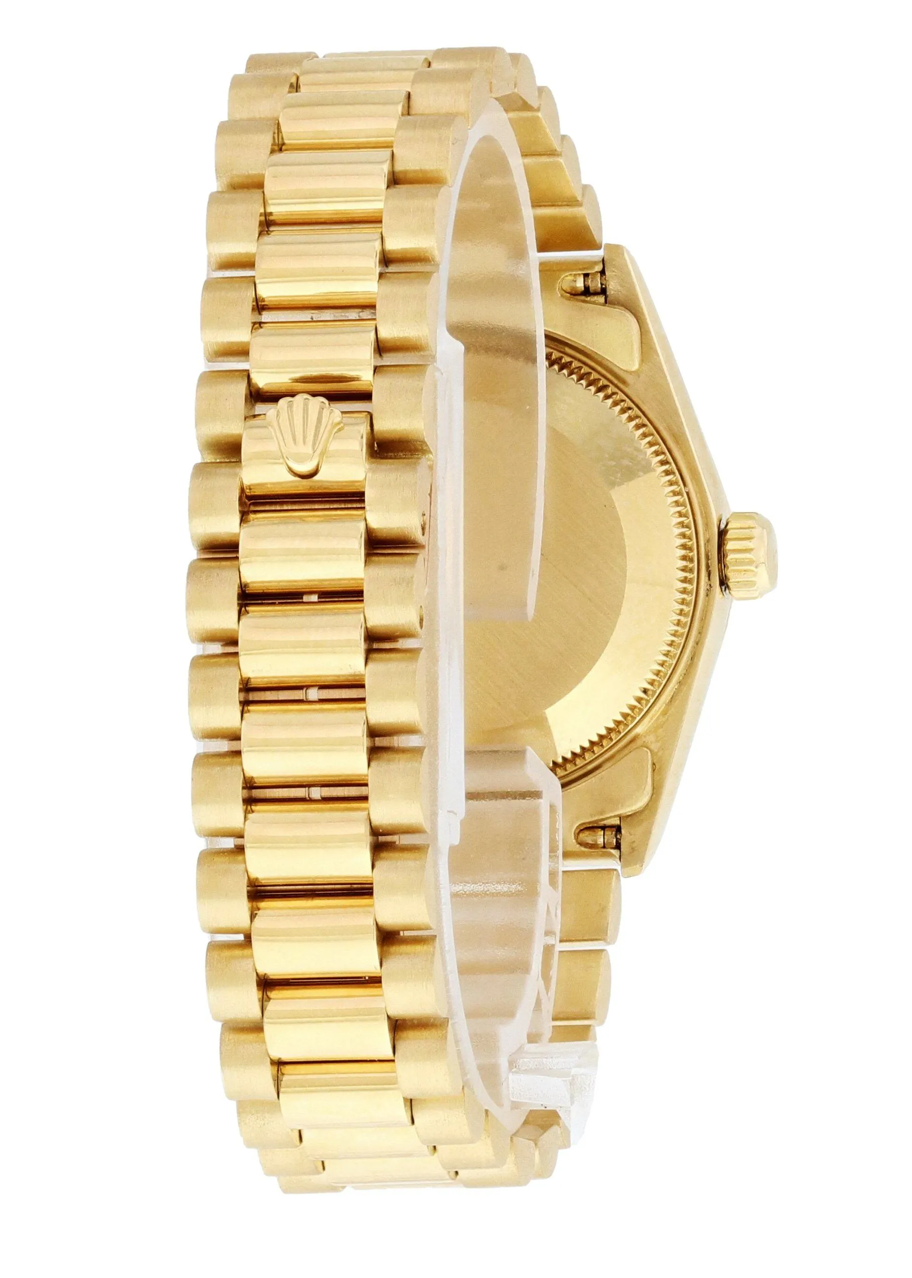 Rolex DateJust 68258 18K President Diamond Dial And Bezel Midsize Ladies Watch
