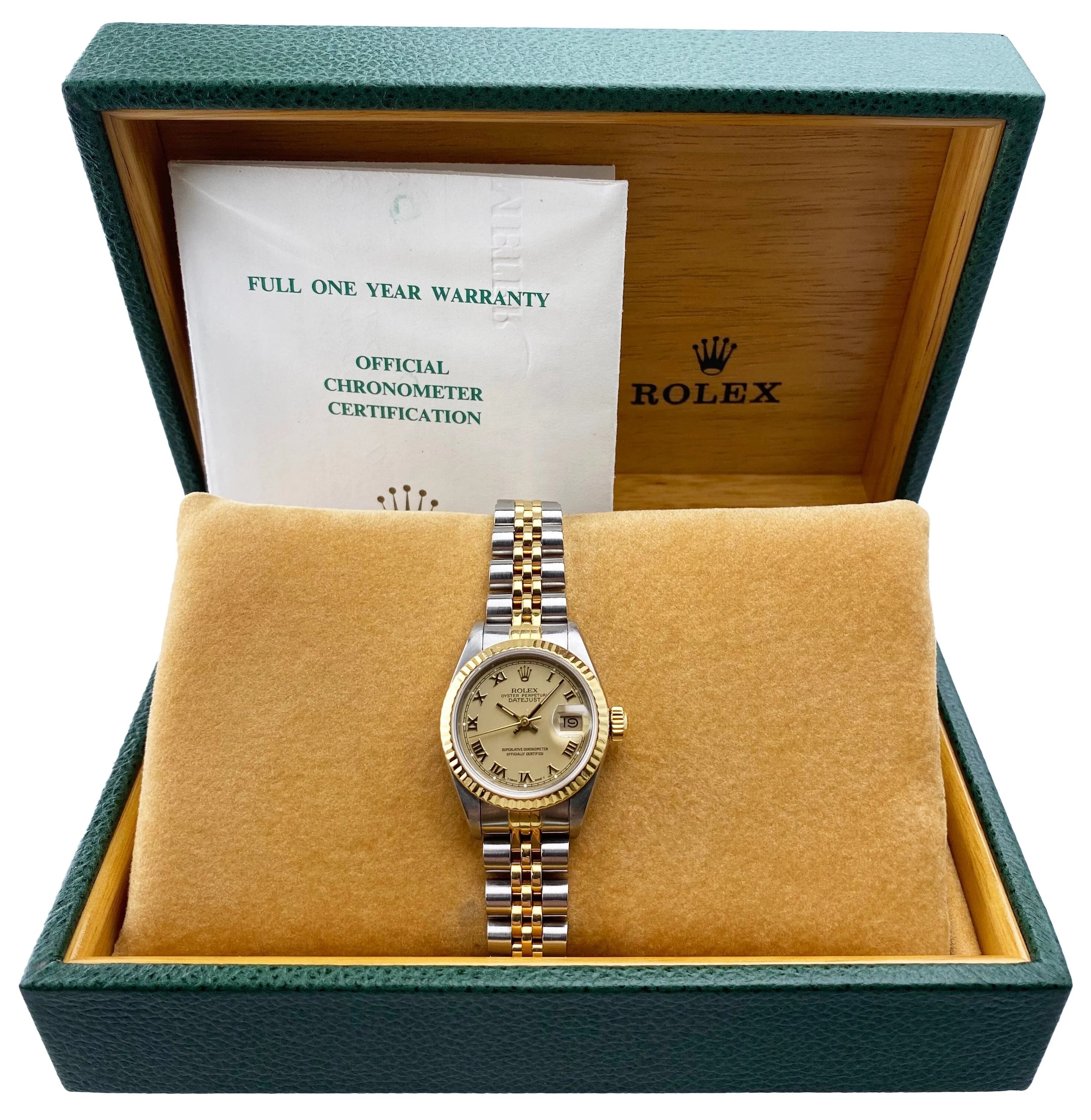 Rolex Datejust 69173 Champagne Dial Ladies Watch Box Papers