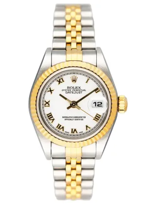 Rolex Datejust 69173 White Dial Ladies Watch