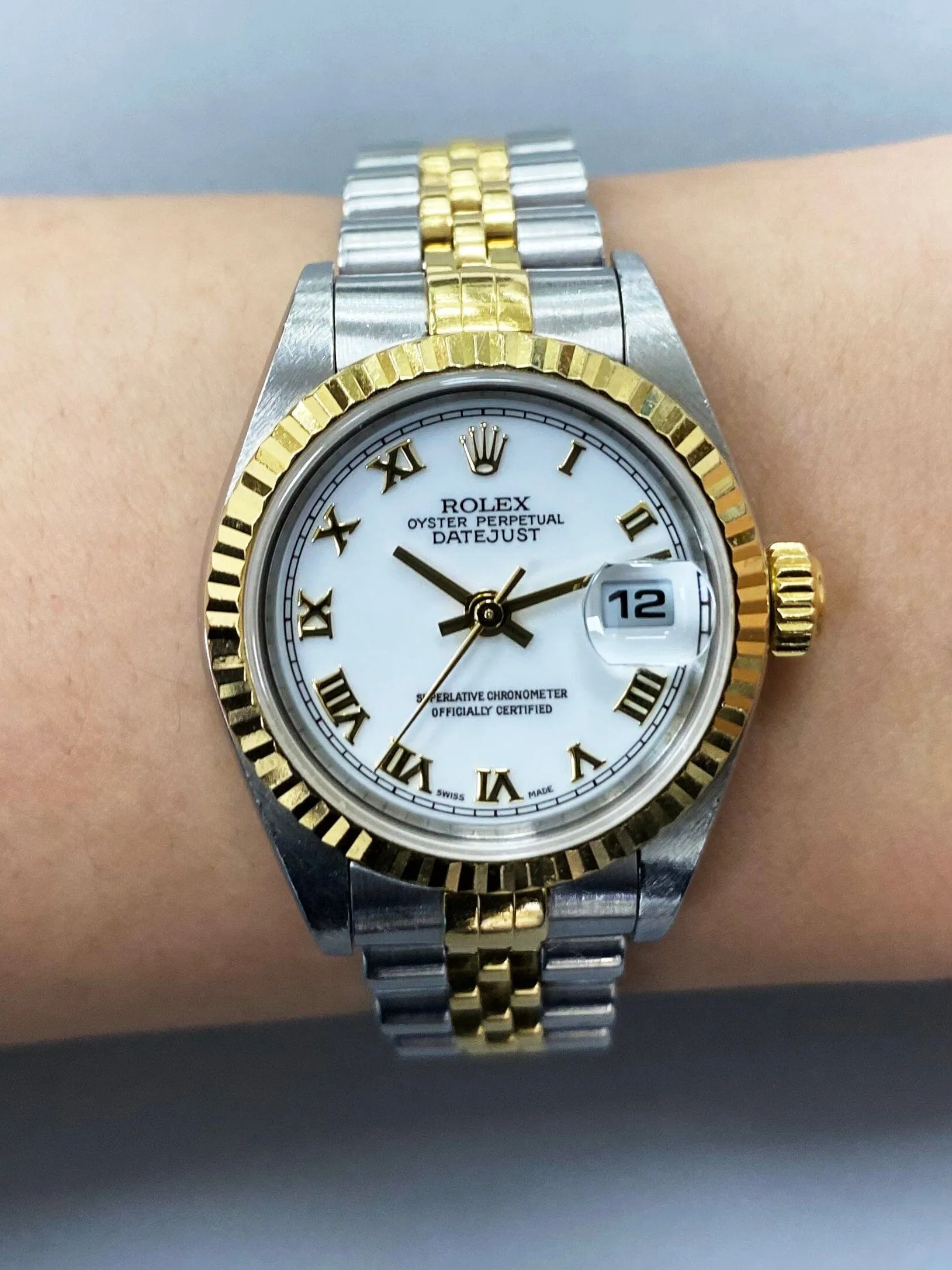 Rolex Datejust 69173 White Dial Ladies Watch