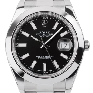 Rolex DateJust II Stainless Steel Black/Index 116300