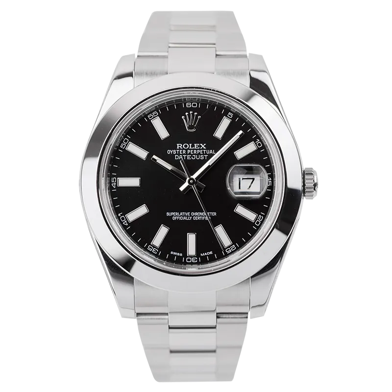 Rolex DateJust II Stainless Steel Black/Index 116300