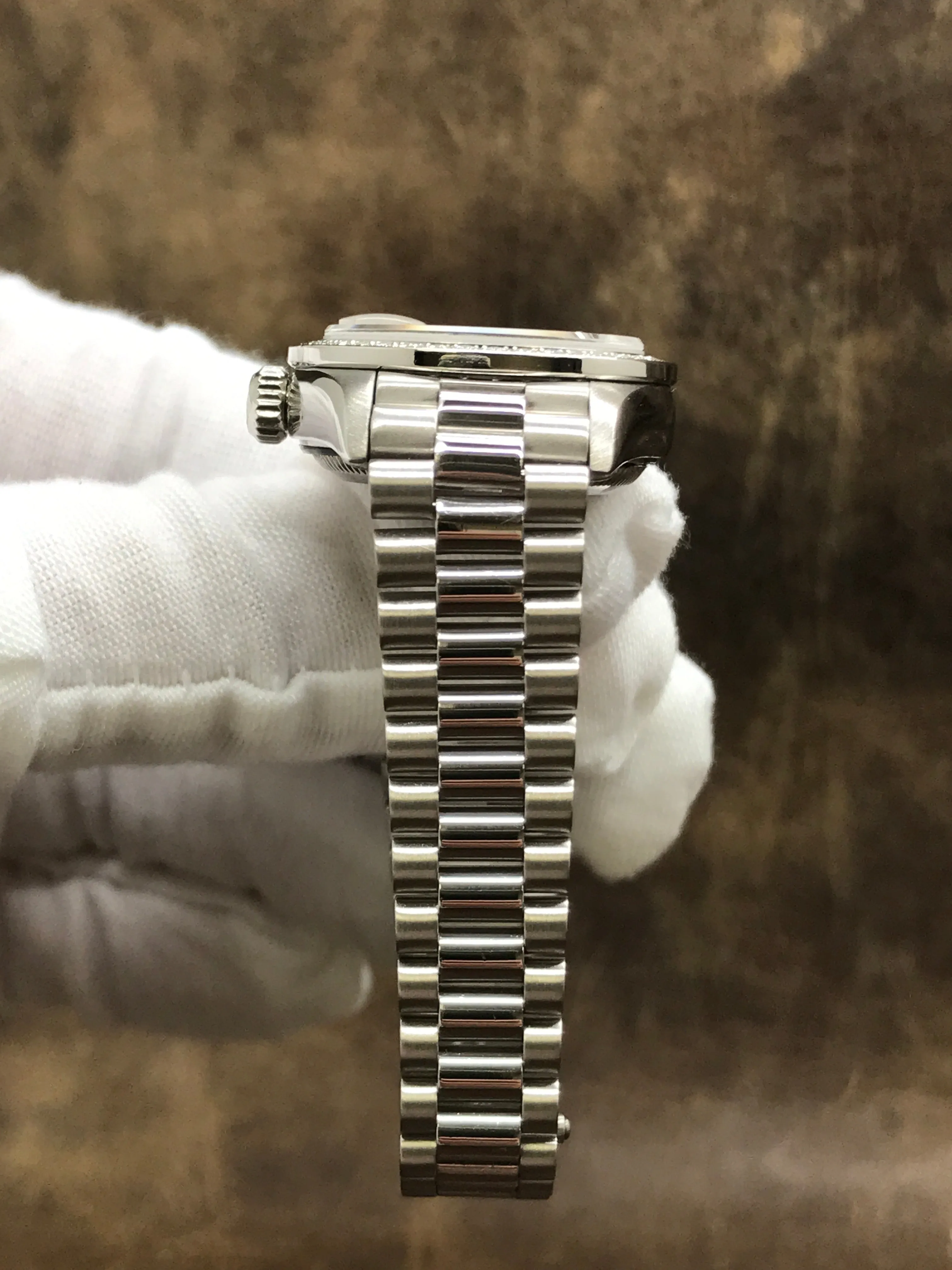 Rolex Datejust Platinum President 69136 Silver Dial Automatic Women's Watch