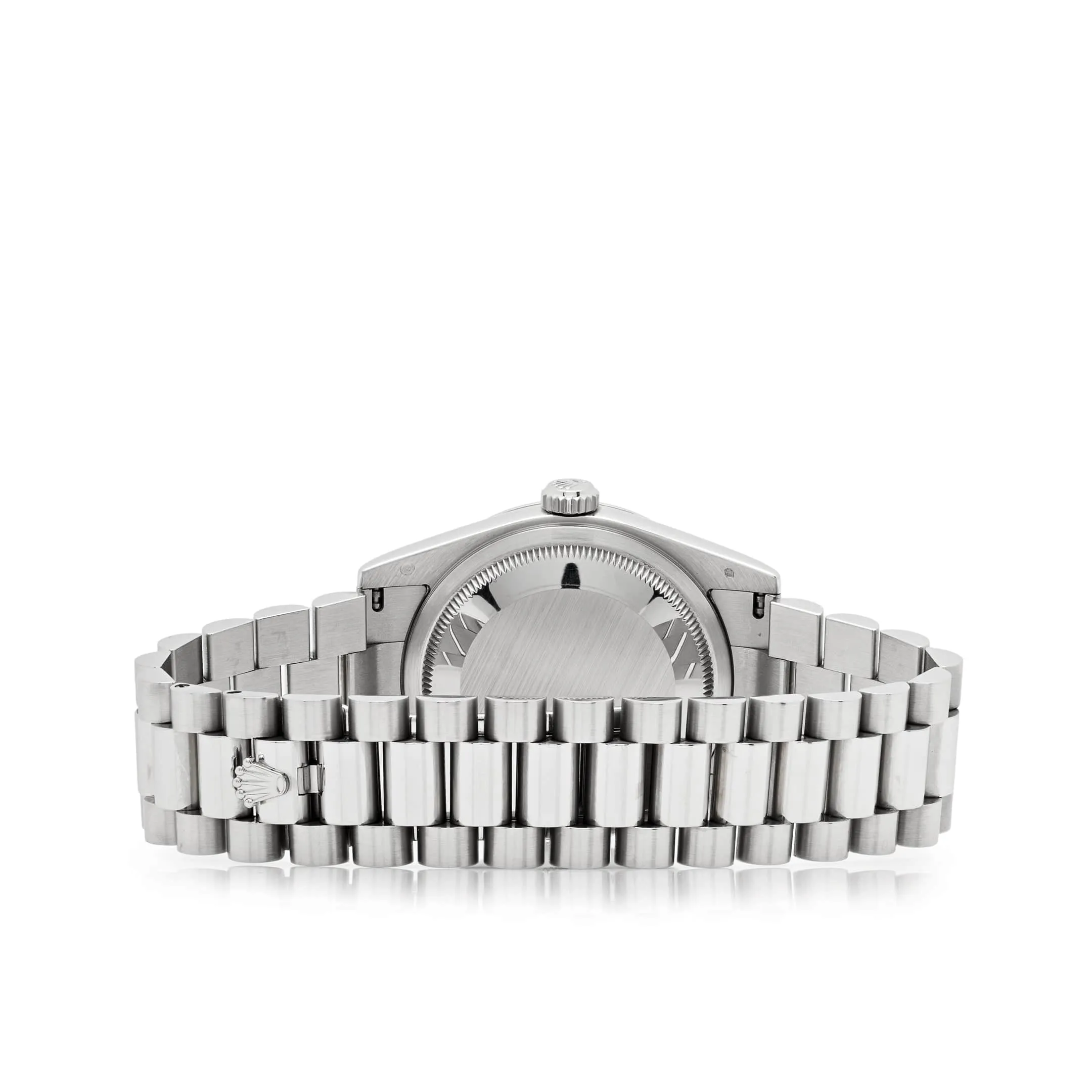 Rolex Day-Date ⁠118206 Platinum Silver Diamond Dial