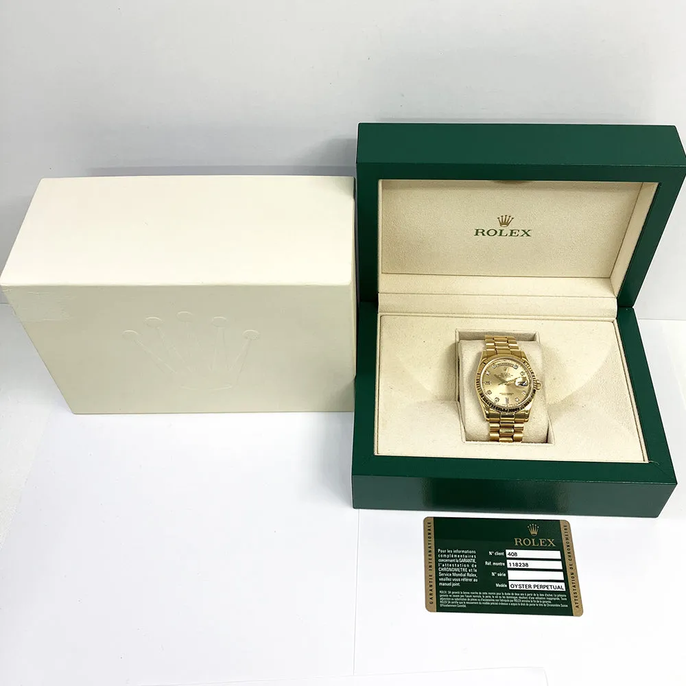 Rolex Day-Date 118238 Champagne Dial Oct 2010