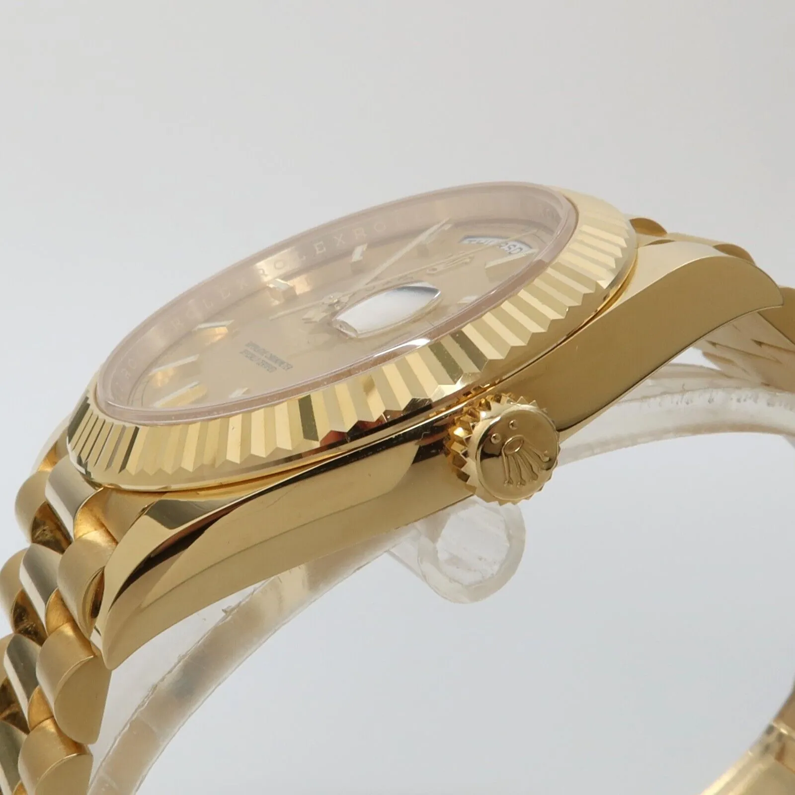 Rolex Day-Date 40 President Champagne Stick Dial Solid 18kt Yellow Gold 228238