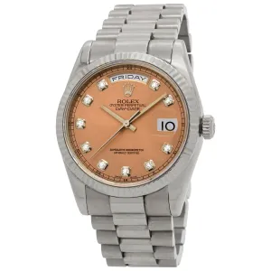 Rolex Day Date Diamond 118239 Salmon Dial Automatic Watch