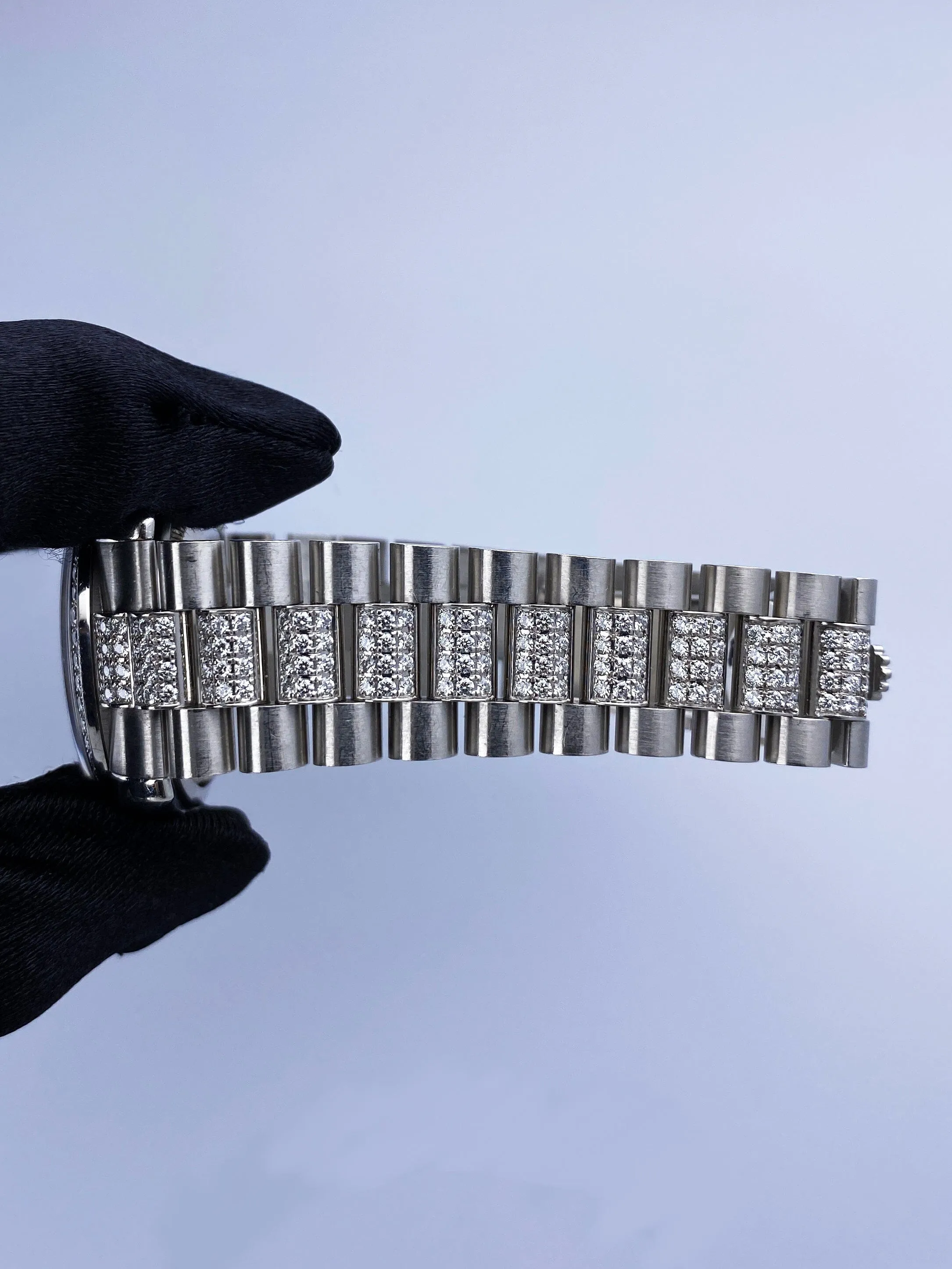 Rolex Day-Date President 118346 Platinum Diamond Mens Watch Box Papers